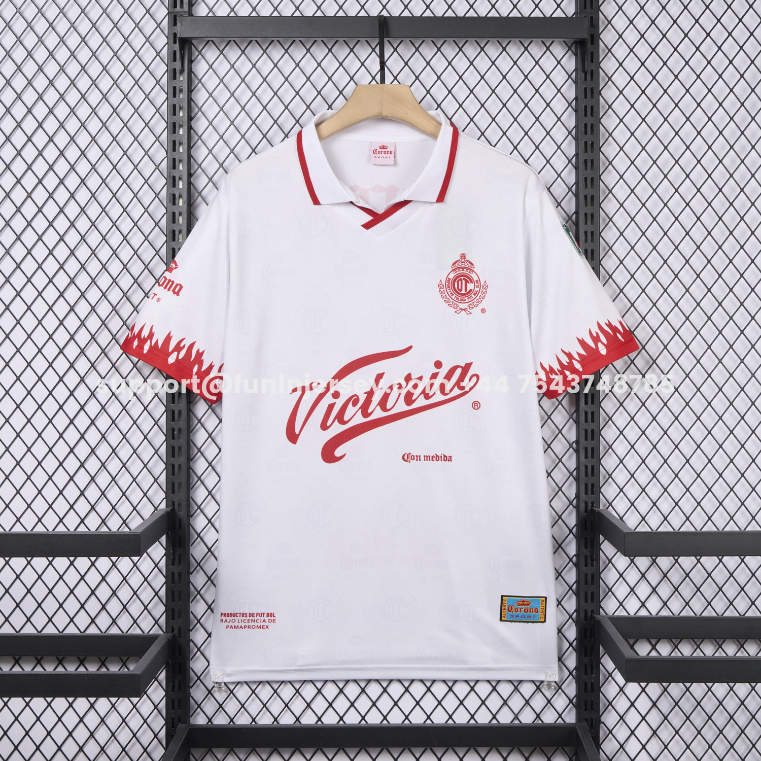 Funinjersey-Retro Toluca 1997-98 Away White Jersey