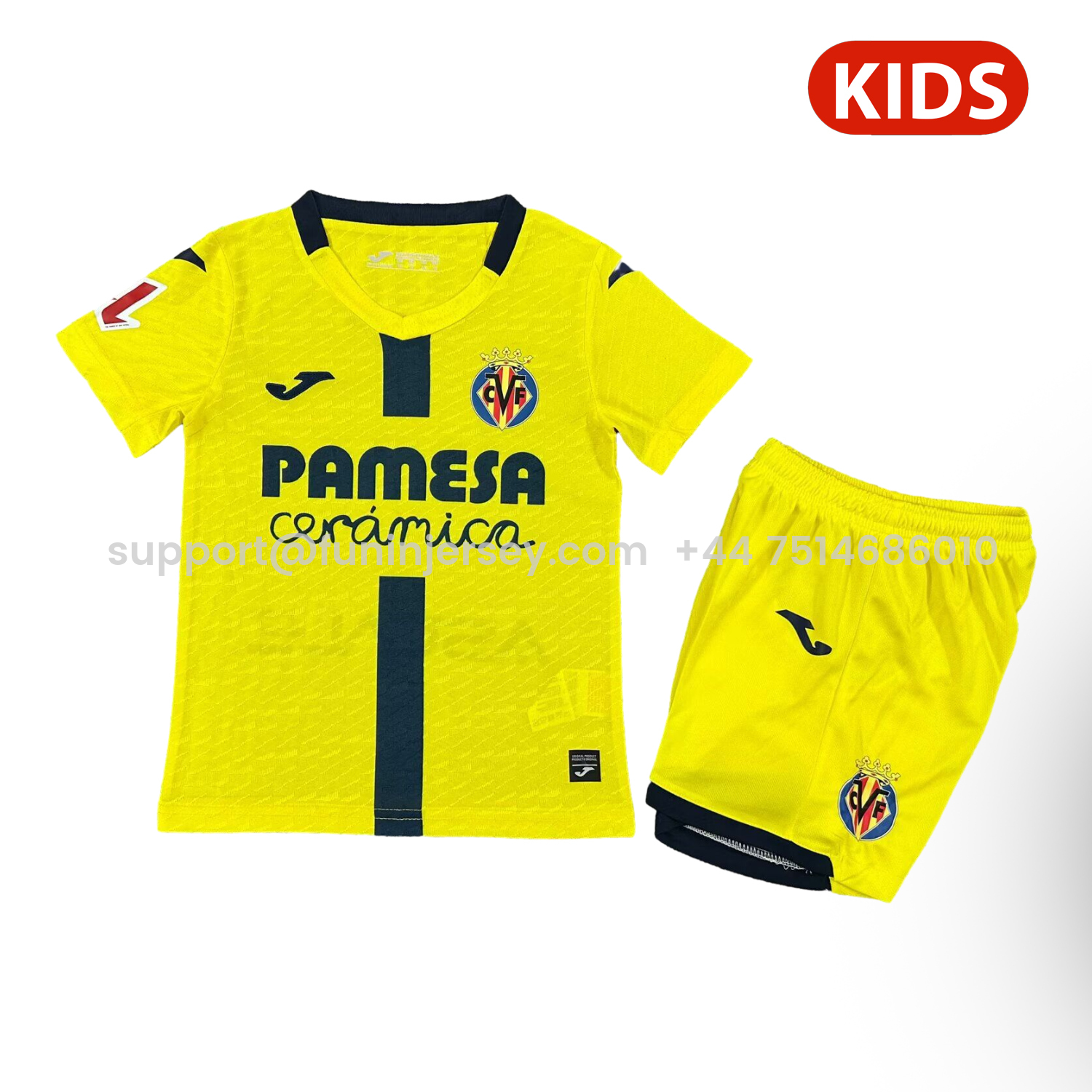 Funinjersey-Villarreal 25-26 Home Kids Kit
