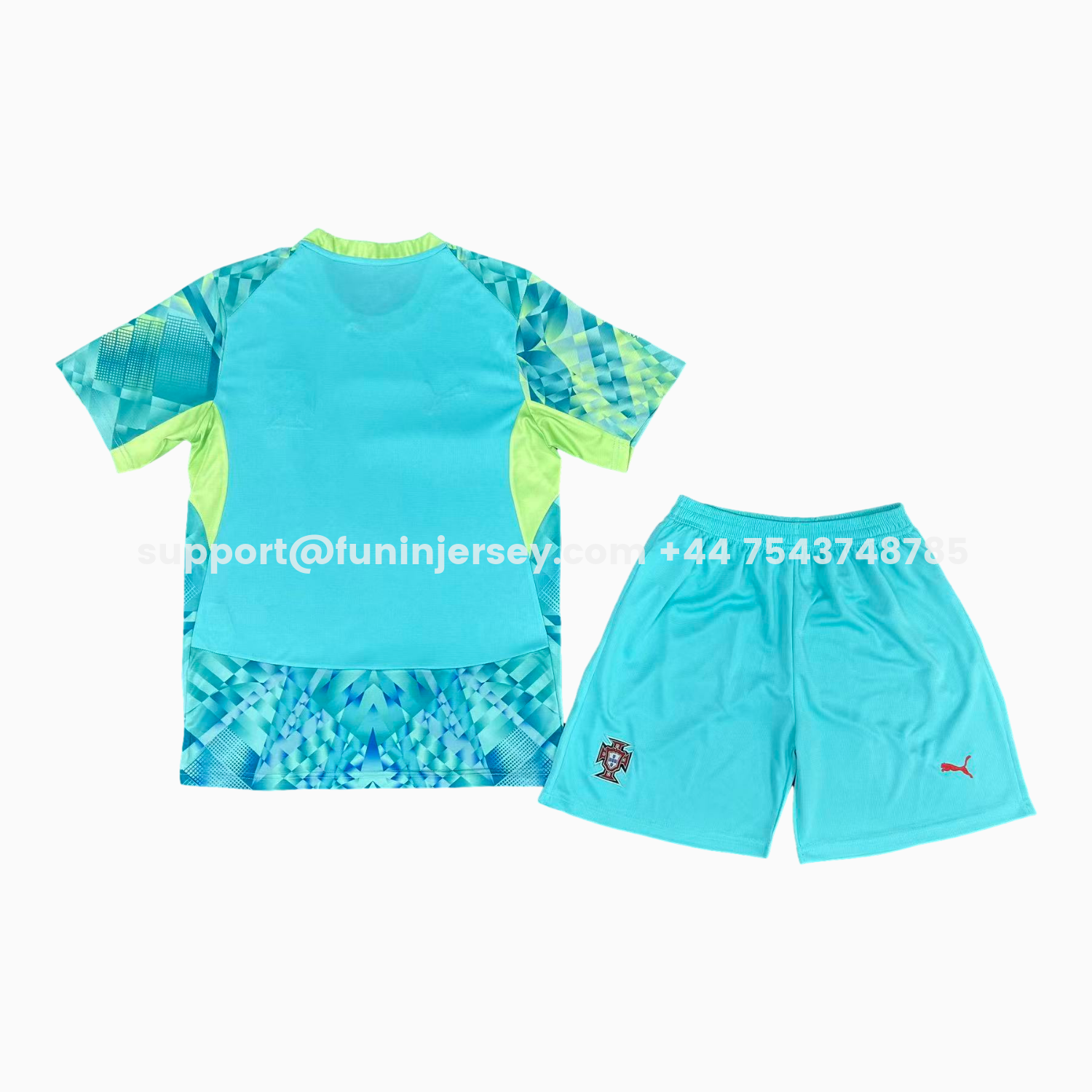 Funinjersey-Portugal 2026 Goalkeeper Green Kids Kit