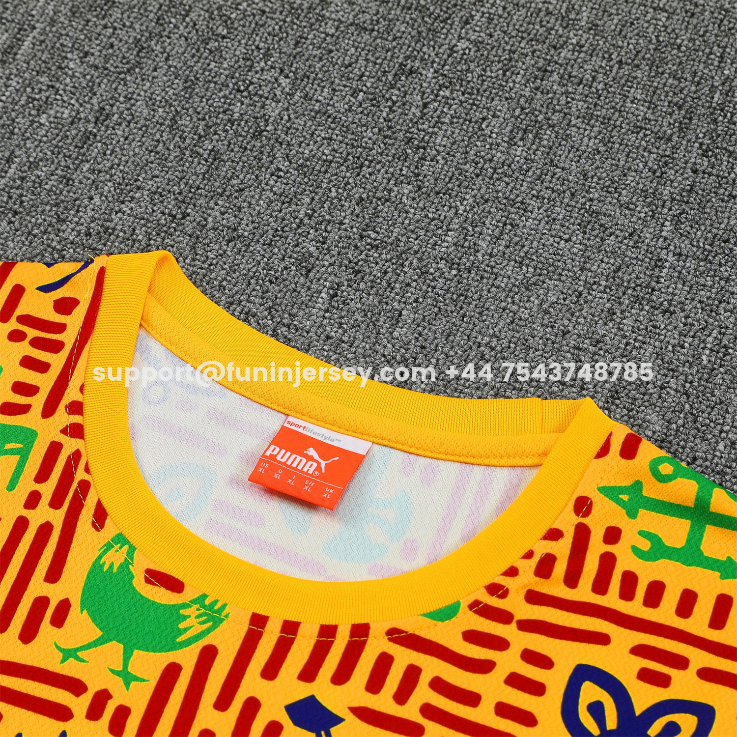 Funinjersey-Ghana 2026 Short-Sleeve Training Set - Yellow Top and Shorts