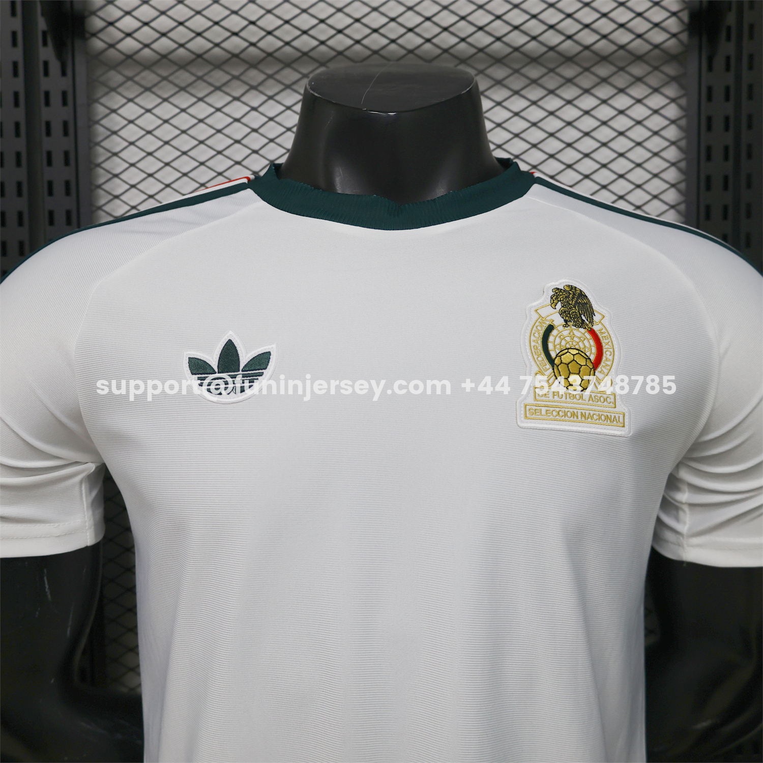 Funinjersey-Mexico 2026 Terrace Icon Retro Logo White Jersey - Player Version