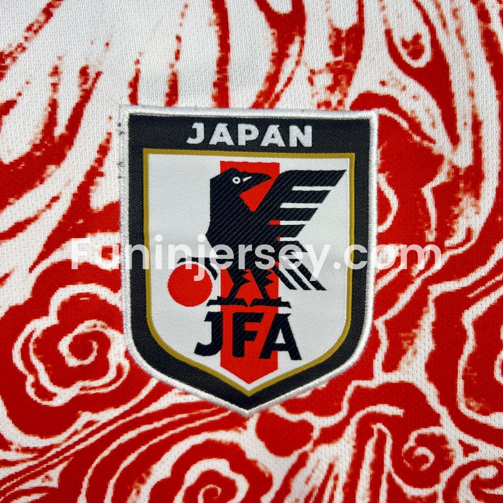 Funinjersey-Japan 25-26 Y-3 Red Auspicious Cloud Pattern White Special Jersey - Fans Version