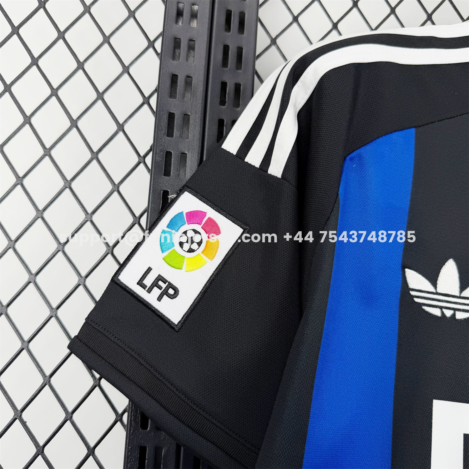 Funinjersey-Real Oviedo 25-26 Deep Black With Royal Blue 100th Anniversary Jersey - Fans Version