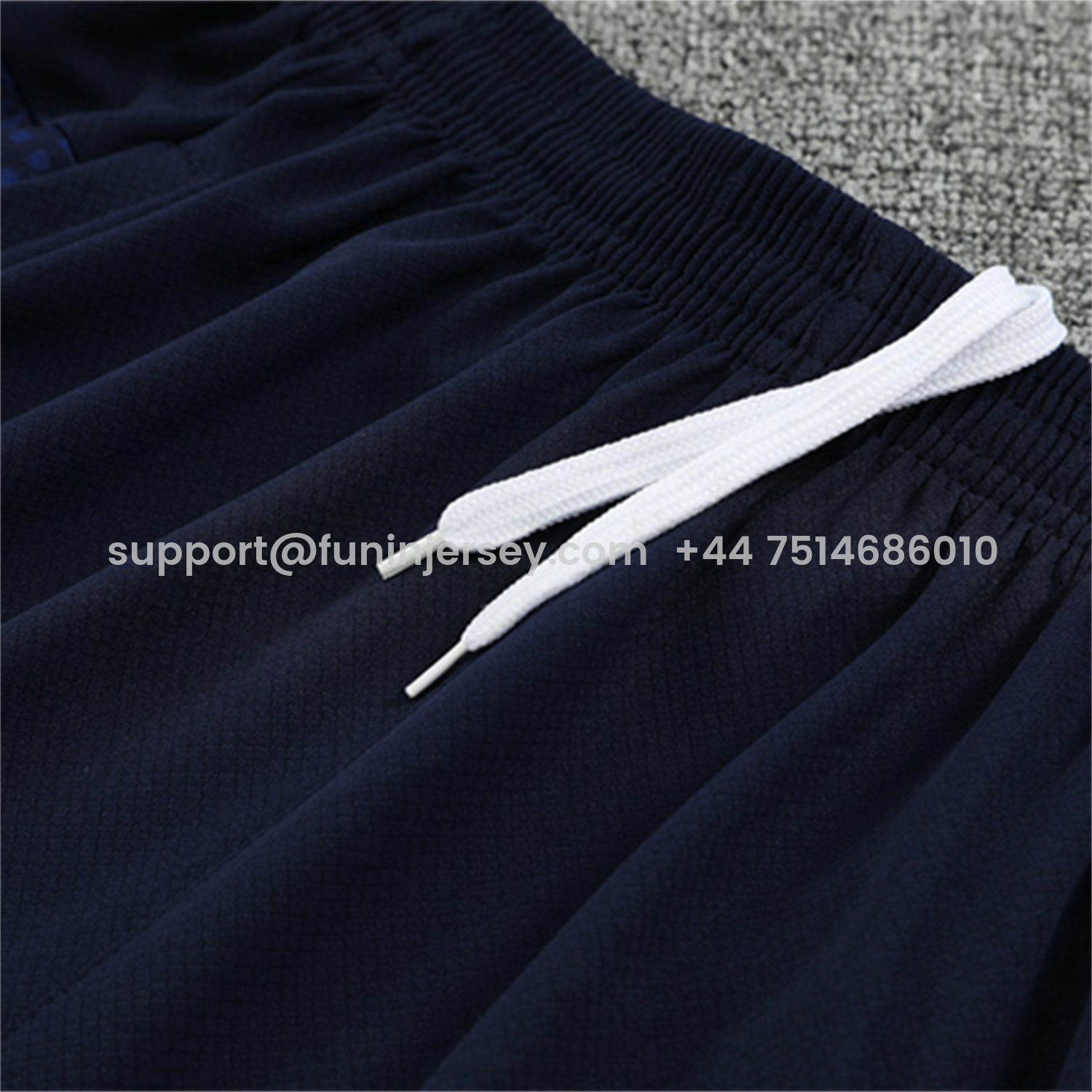 Funinjersey-Marseille 25-26 Short-Sleeve Training Set - Nattierblue Top & Deep Blue Pants