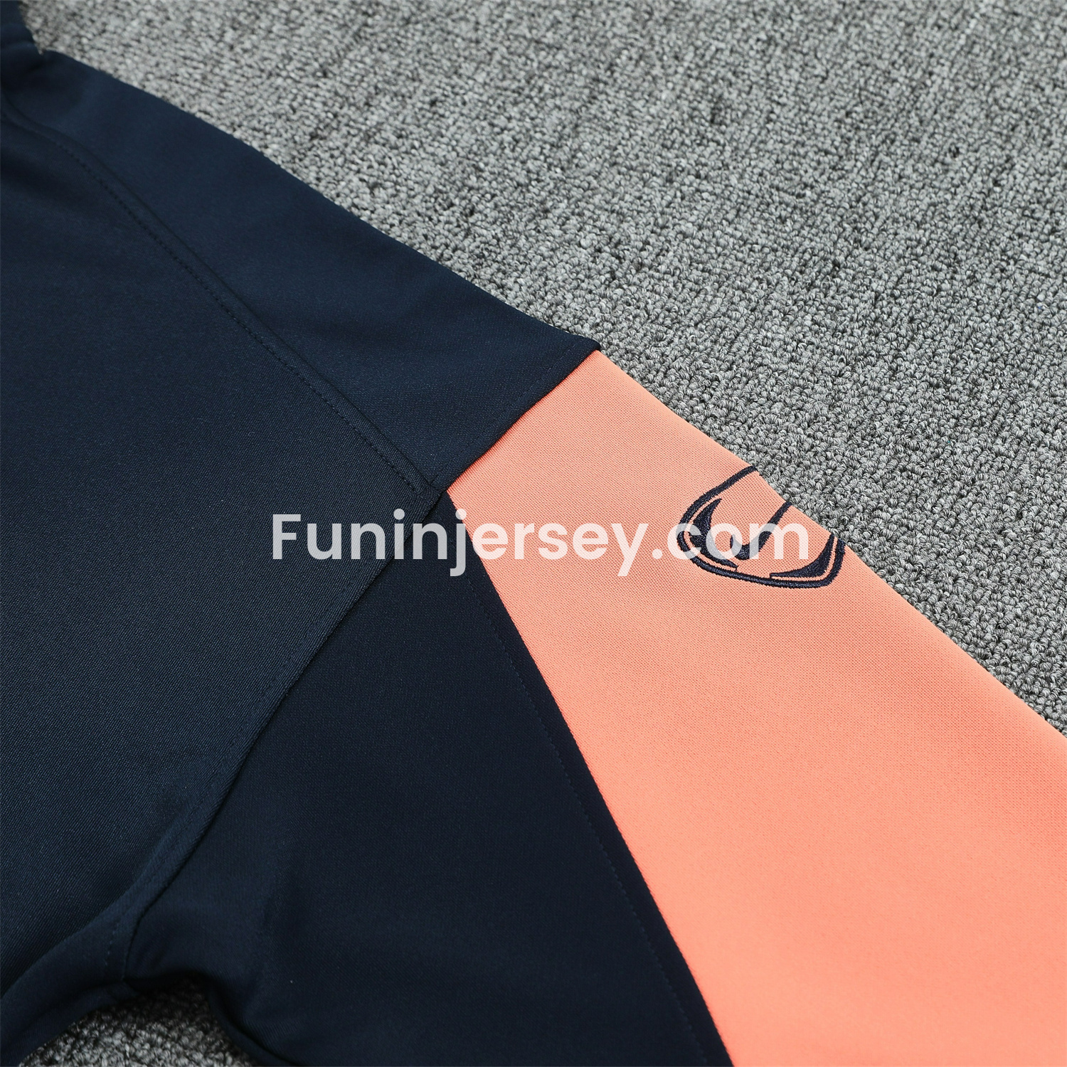 Funinjersey-Barcelona 25-26 Jacket Training Tracksuit - Black Orange Jackets & Black Pants