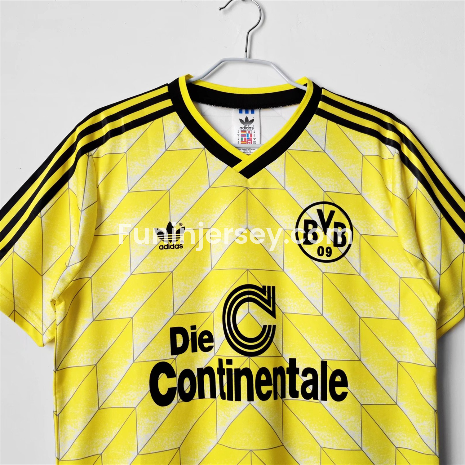 Funinjersey-Retro Dortmund 1988-89 Home Jersey