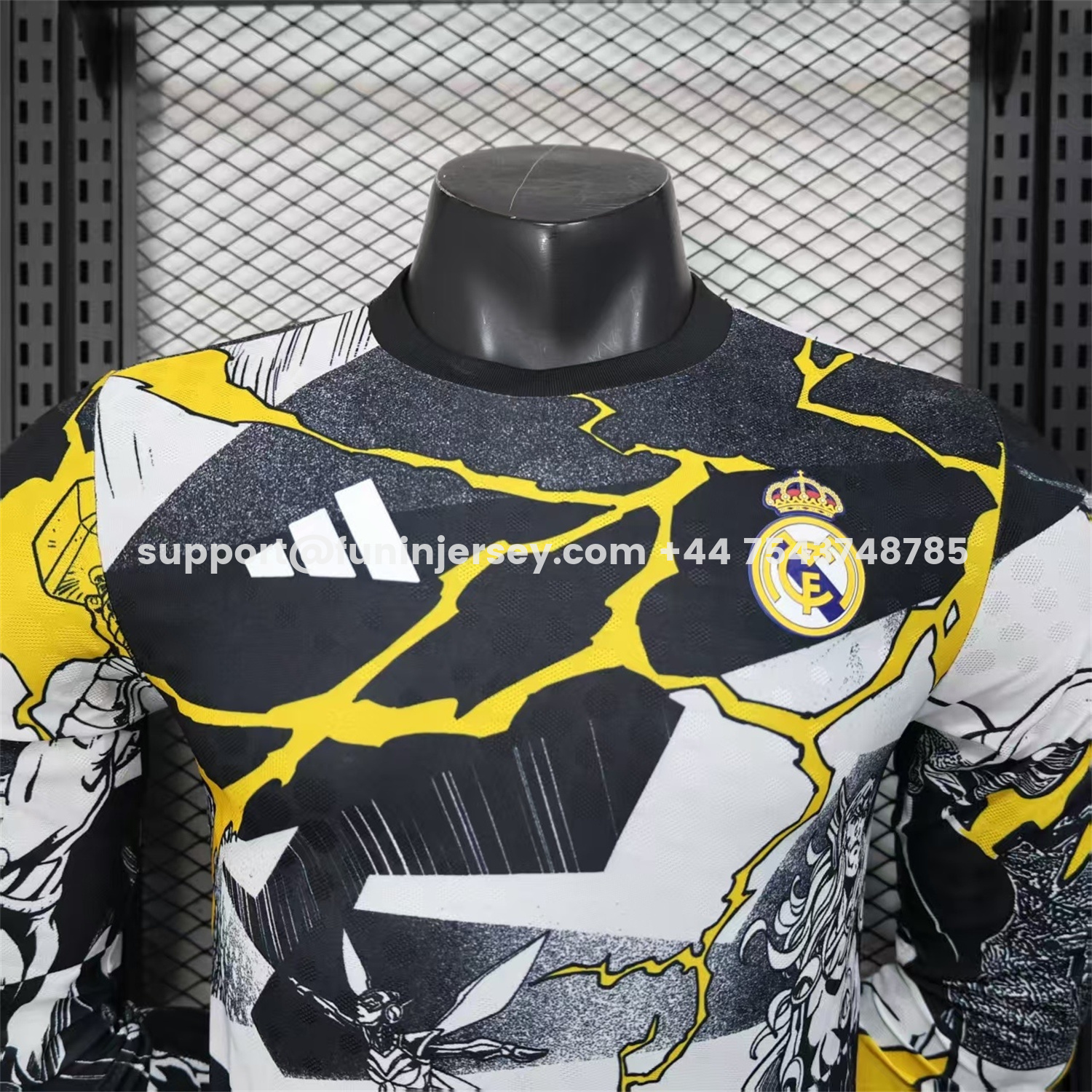 Funinjersey-Real Madrid 25-26 Thunder Comics Pre-Match Special Long Sleeves Jersey - Player Version