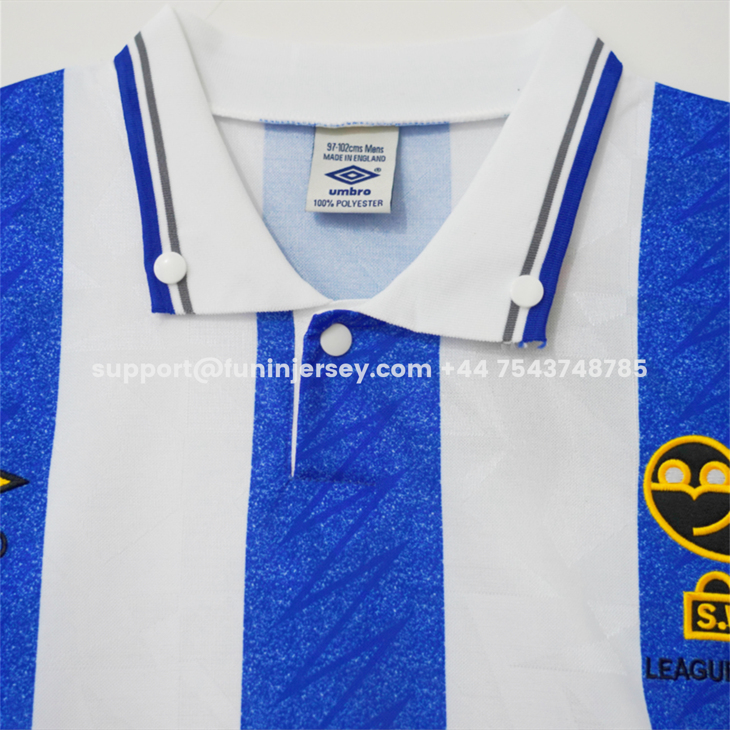 Funinjersey-Retro Sheffield Wednesday 1989-93 Home Jersey