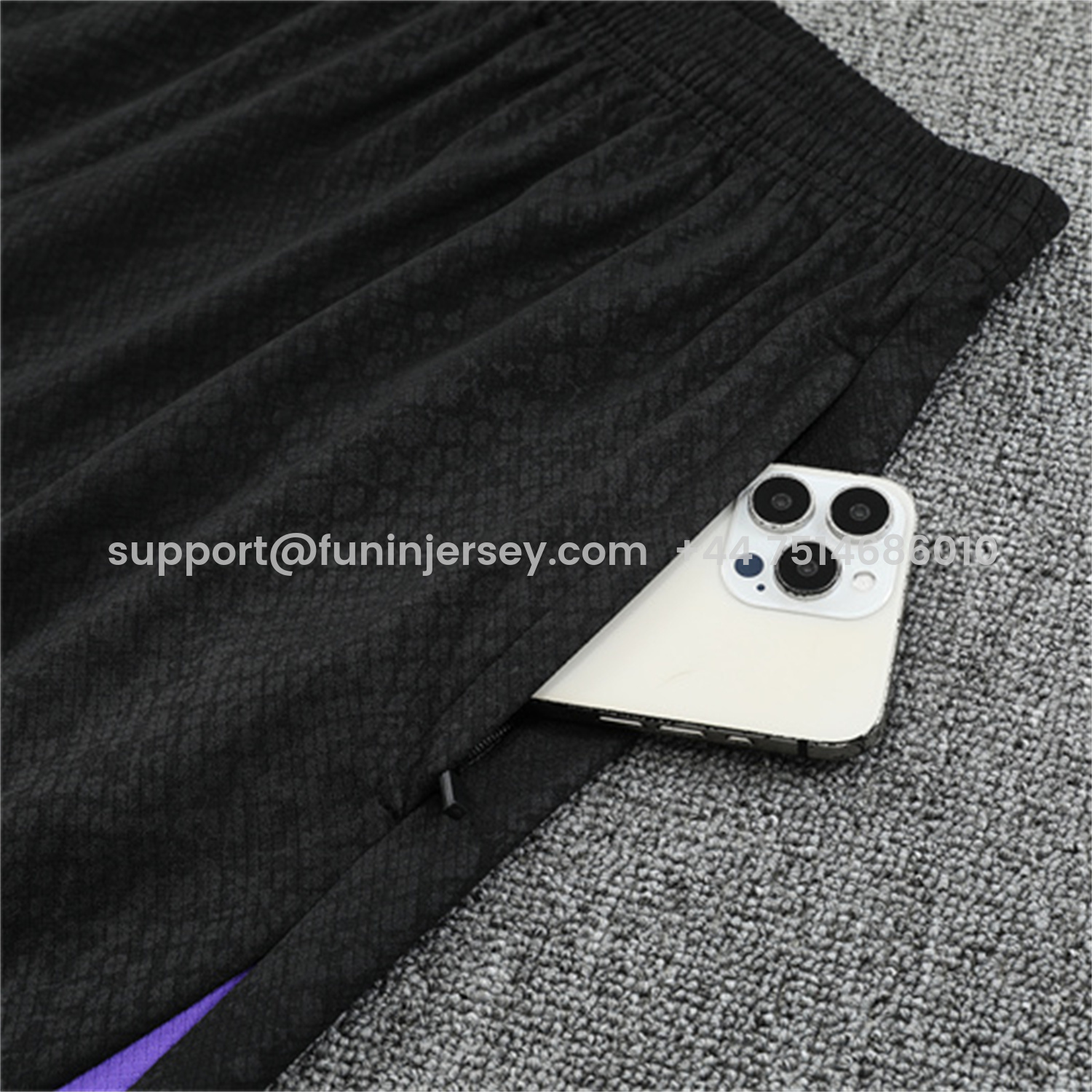 Funinjersey-Barcelona 25-26 X KB Short-Sleeve Training Set - Purple Top & Black Shorts