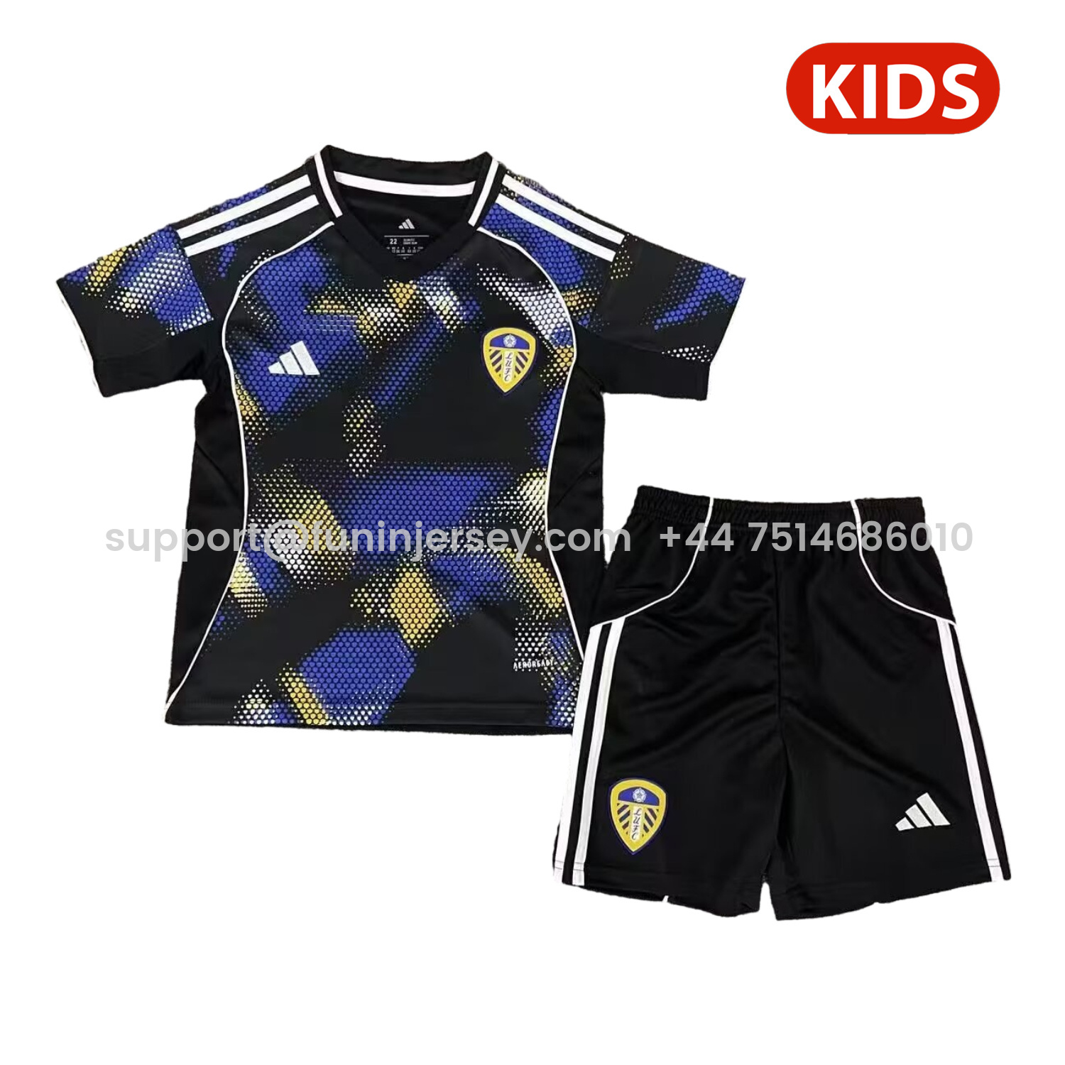 Funinjersey-Leeds United 25-26 Third Unsponsored Kids Kit