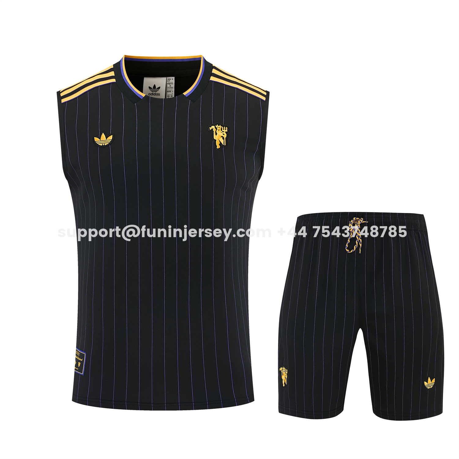 Funinjersey-Manchester United 25-26 Retro Style Vest Training Set - Colors Top & Colors Pants