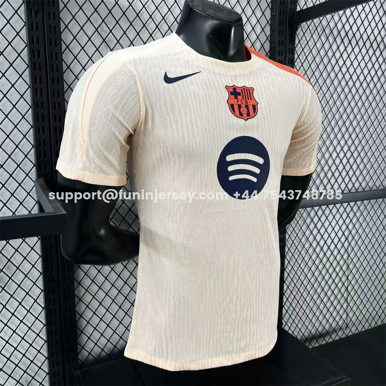 Funinjersey-Barcelona 25-26 Beige Pre-Match Jersey - Player Version