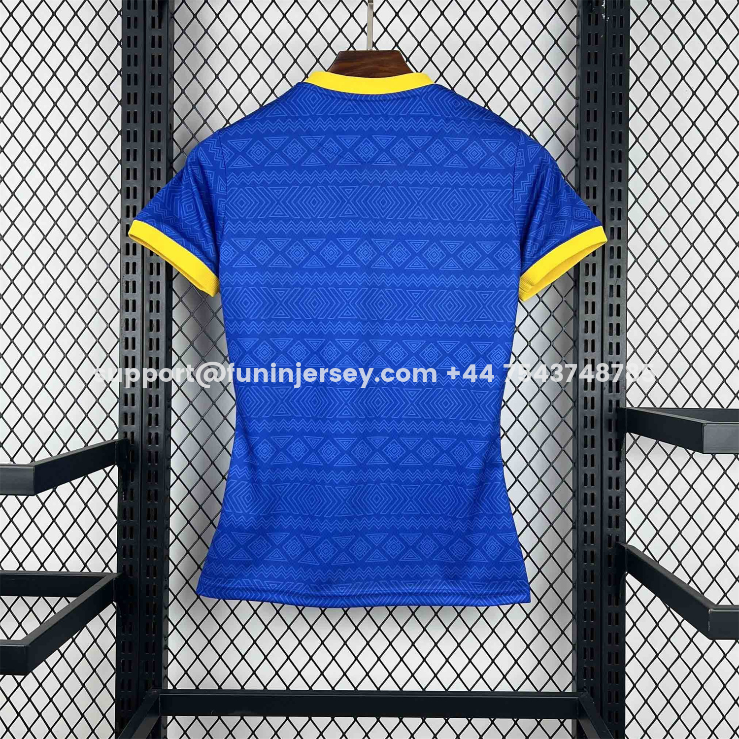 Funinjersey-Women's Brazil 2026 Diamond Texture Blue Special Jersey