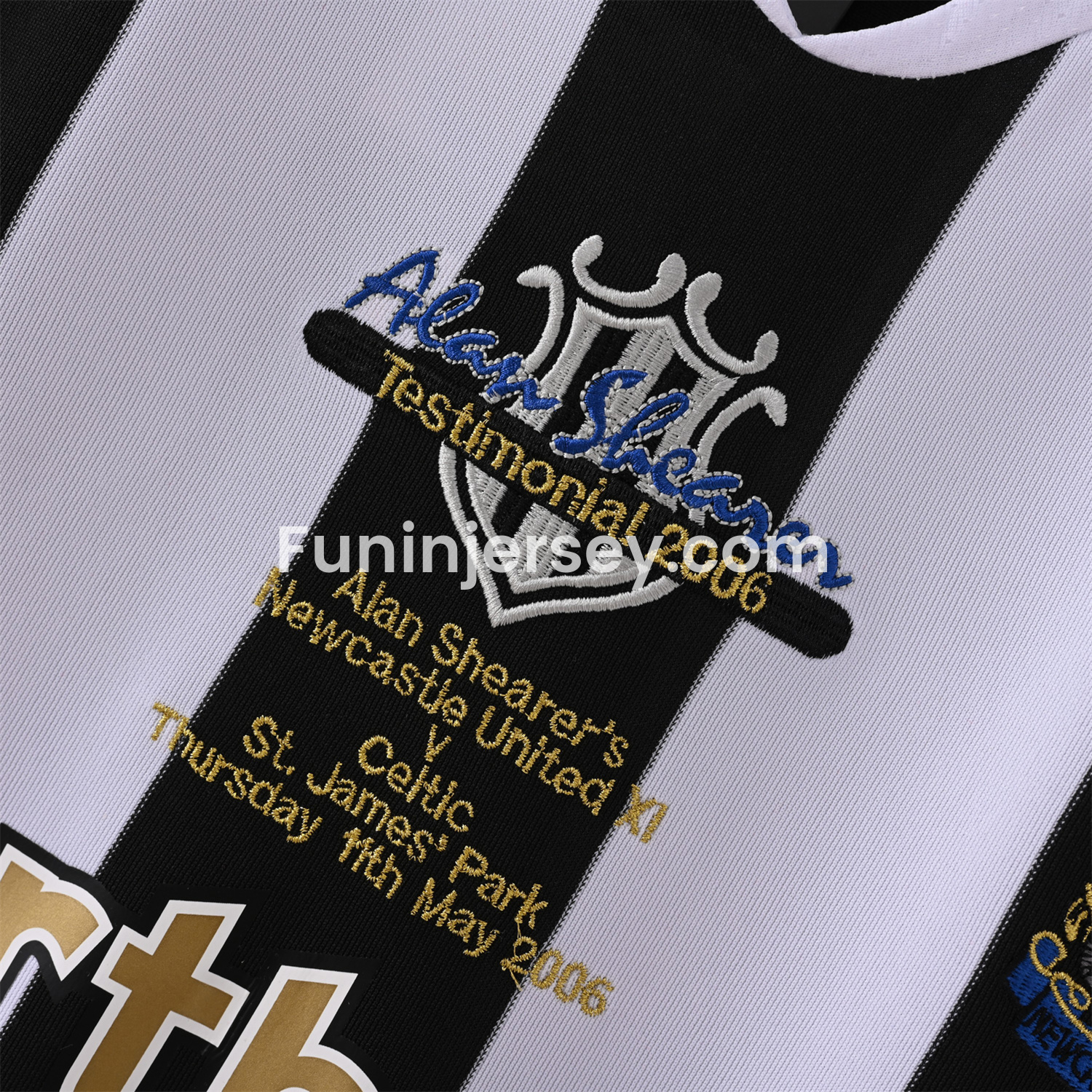 Funinjersey-Retro Newcastle United 2006 Alan Shearer Testimonial Home Jersey