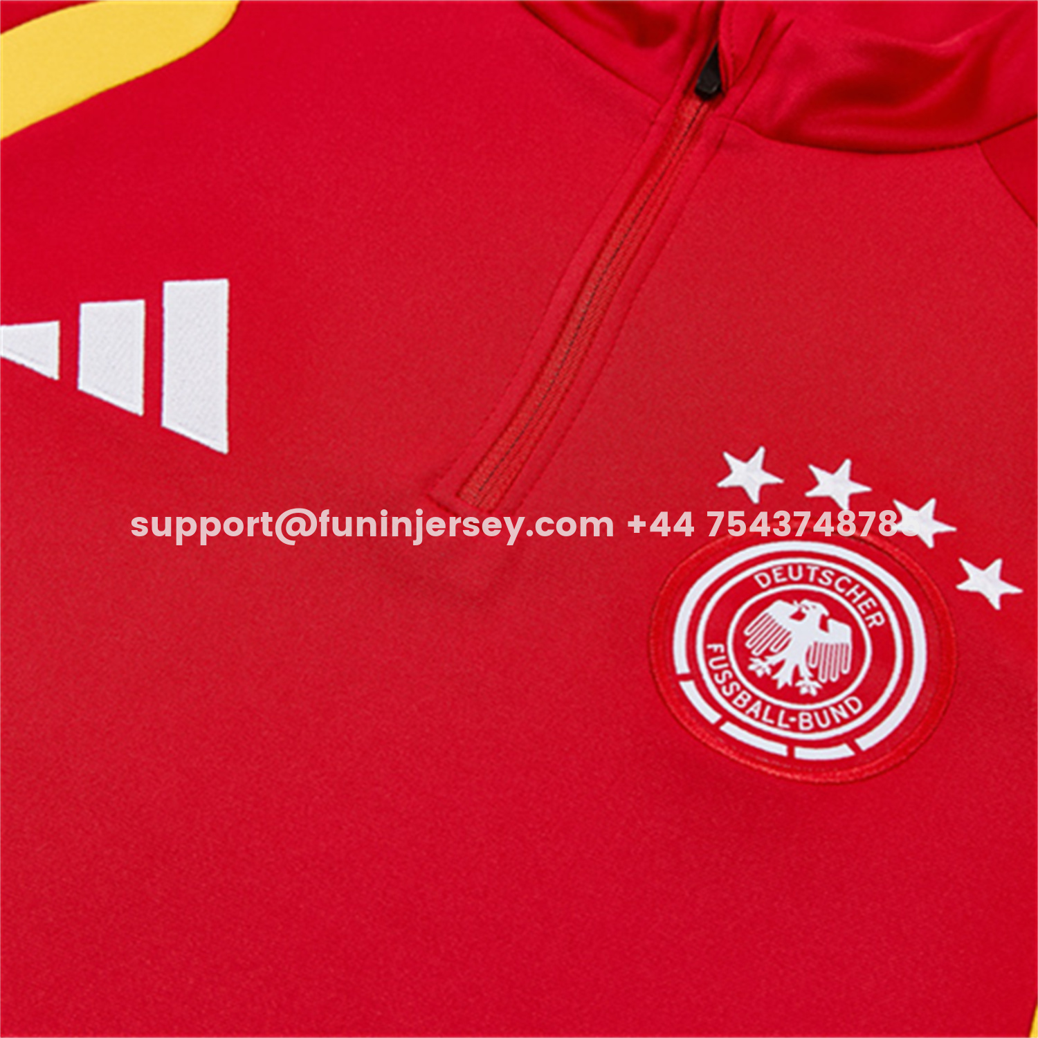 Funinjersey-Germany 2026 Long Sleeve Training Set - Red Top & Pants