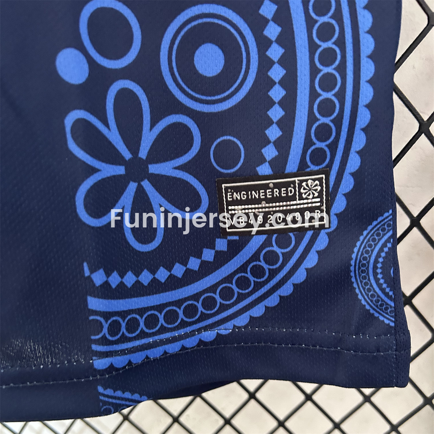 Funinjersey-Barcelona 25-26 Paisley Patterns Blue Special Edition Jersey - Fans Version