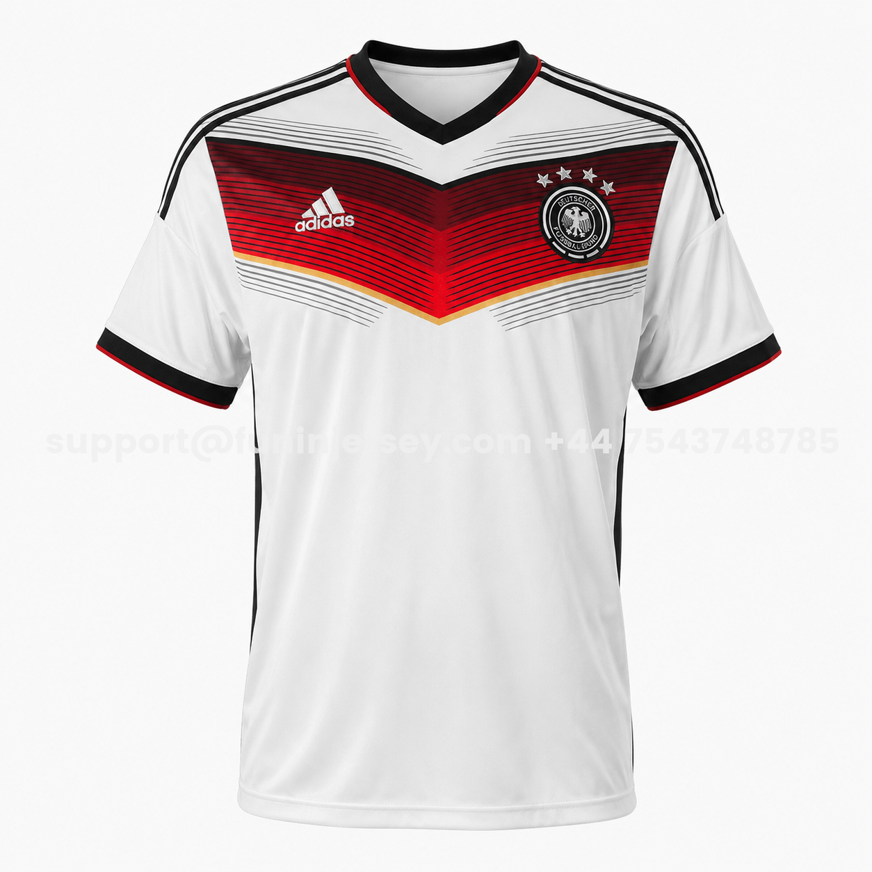 FUN-Funinjersey-Retro Germany 2014 Home Jersey With 4 Stars