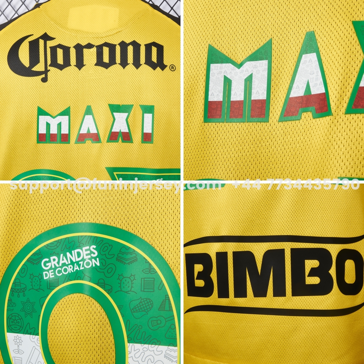 Funinjersey-【Three-color Font】Club América 25-26 Home Yellow Jersey - Player Version