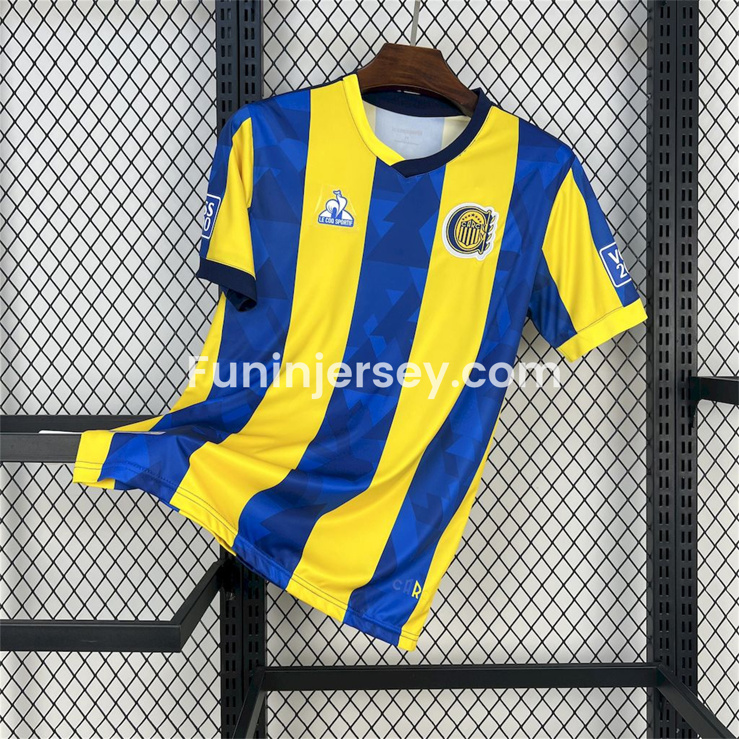 Funinjersey-Rosario Central 25-26 Home Unsponsored Jersey - Fans Version