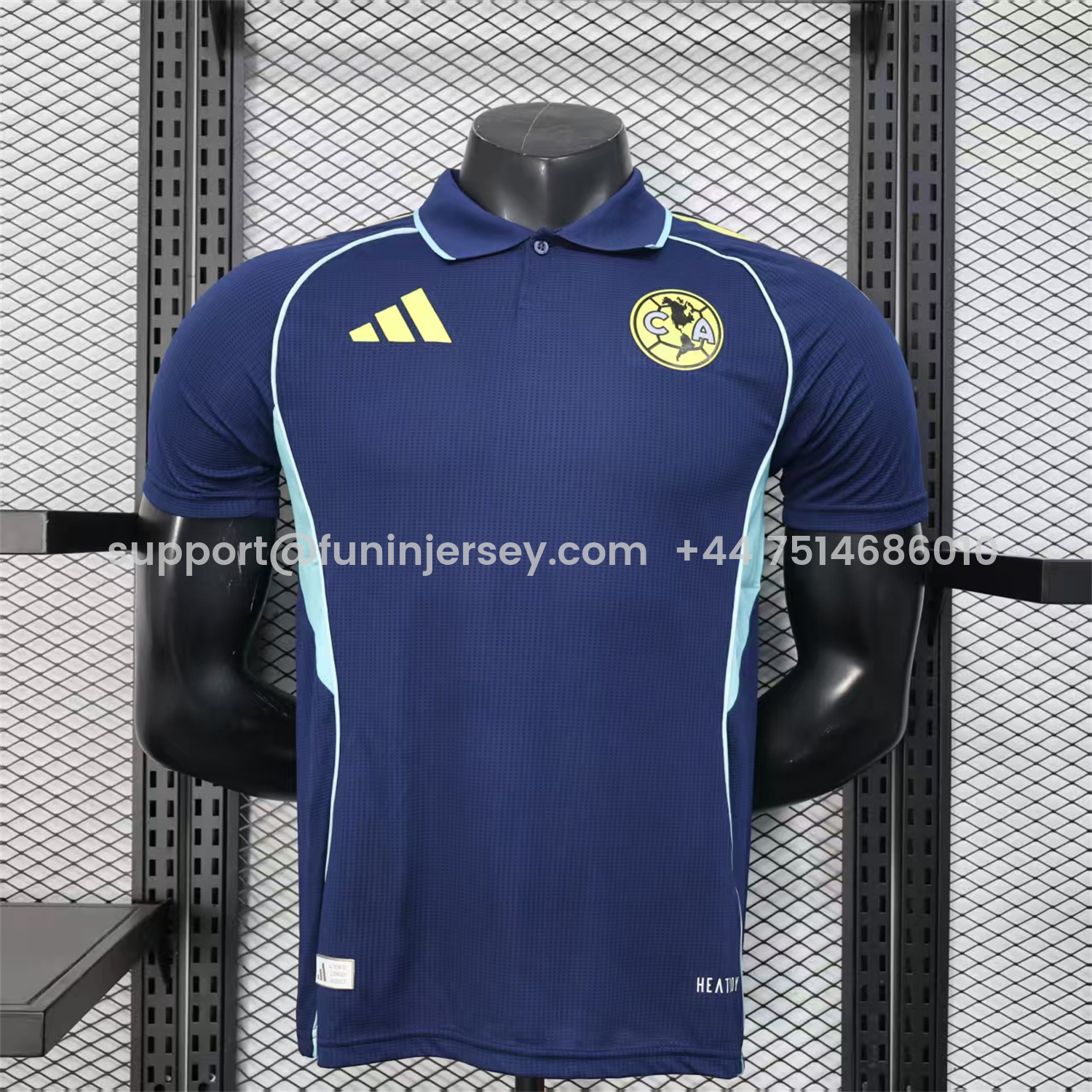 Funinjersey-Club América 25-26 Navy Blue Travel Training Jersey - Player Version