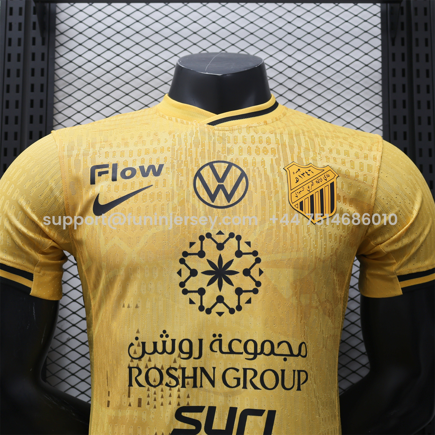 Funinjersey-Al Ittihad Jeddah United 25-26 Third Yellow Jersey - Player Version