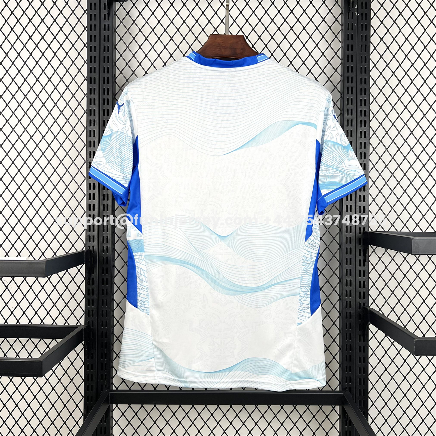 Funinjersey-Portugal 2026 Bright White With Sky Blue Waves Special Jersey - Fans Version