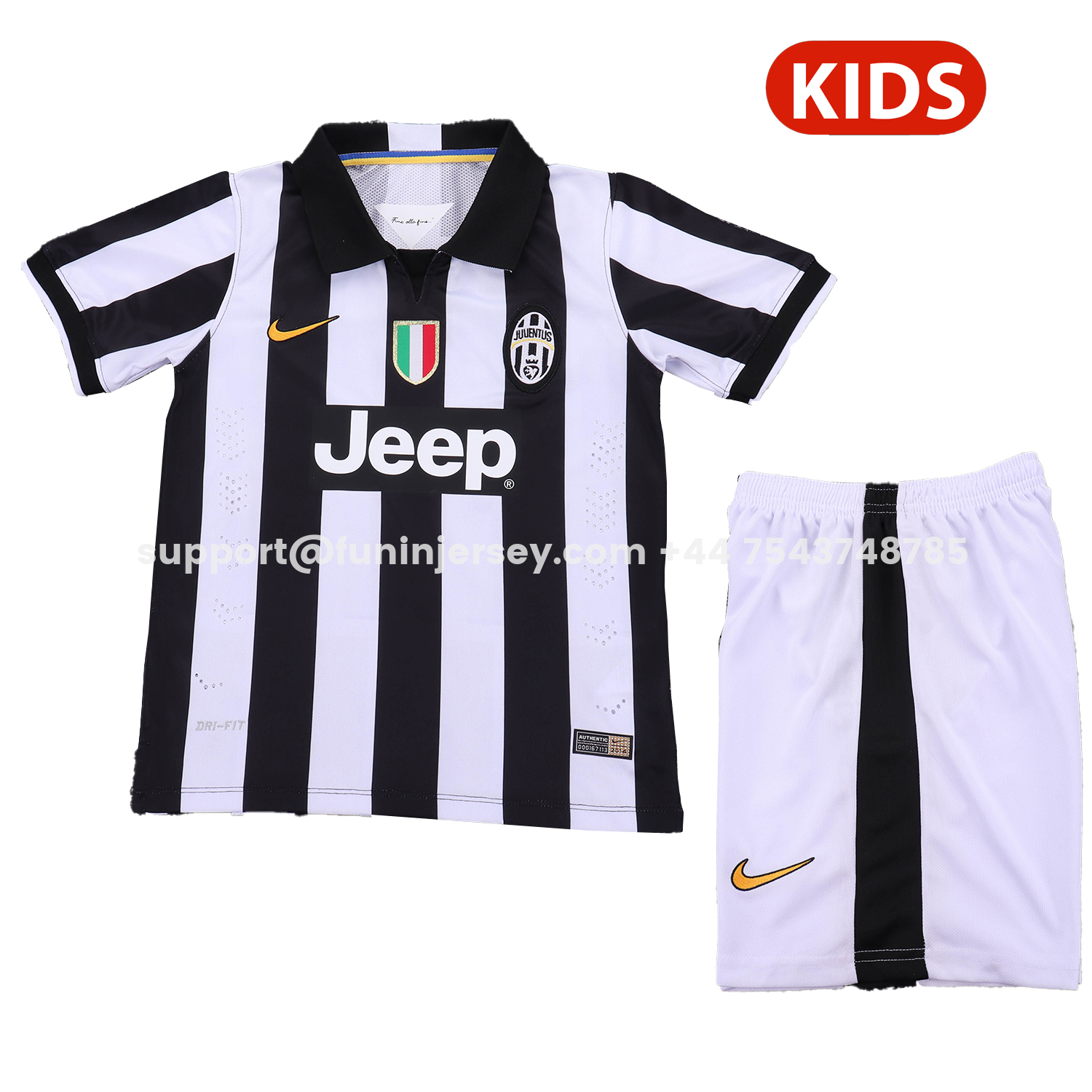 Funinjersey-Retro Juventus 2014-15 Home Kids Kit