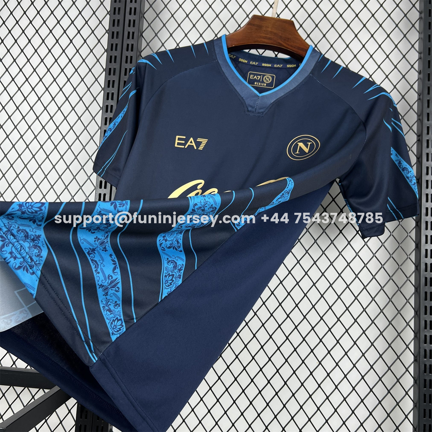 Funinjersey-Napoli 25-26 CocaCola Dark Blue Special Jersey - Fans Version