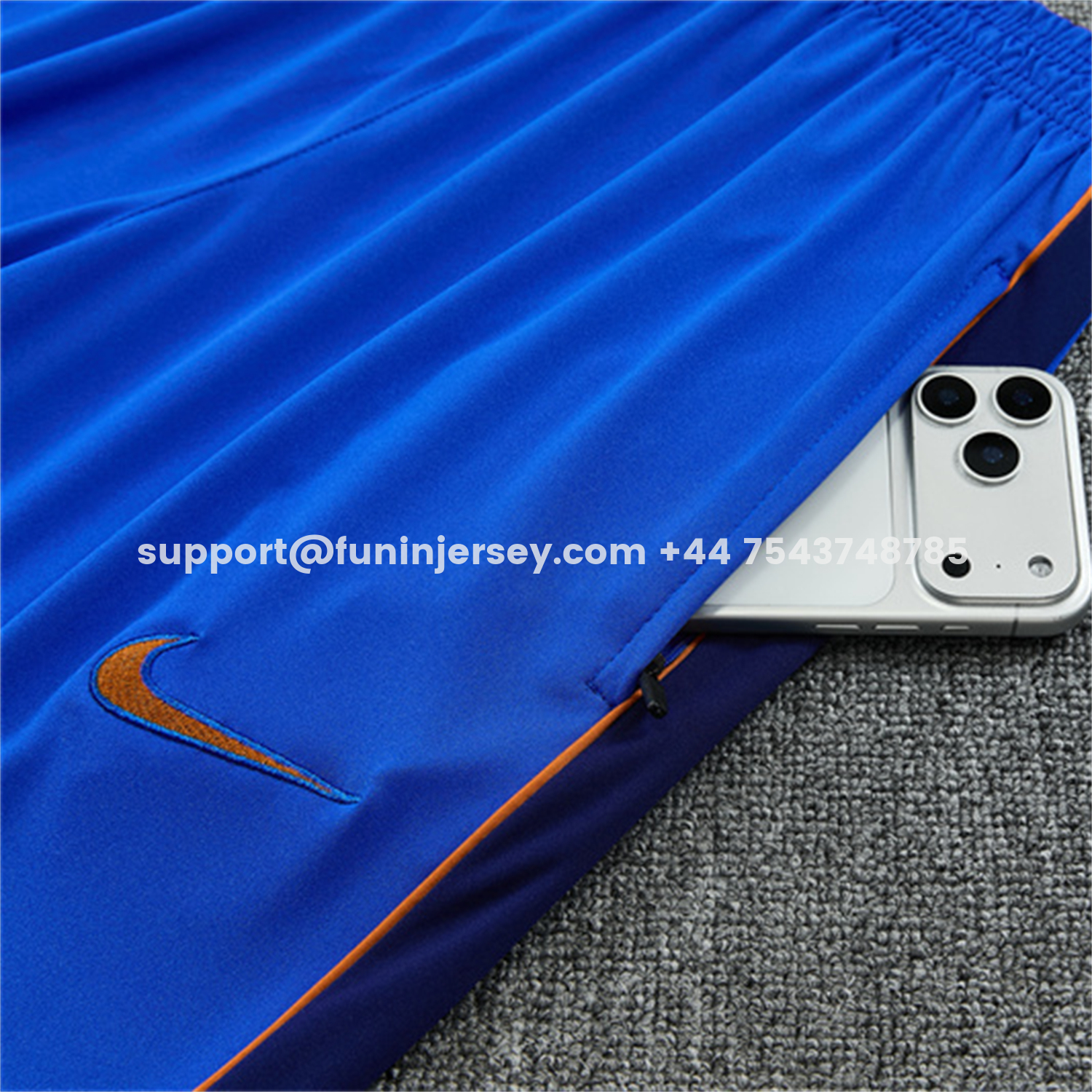 Funinjersey-France 2026 Long Sleeve Training Set - Royal Blue Top & Pants