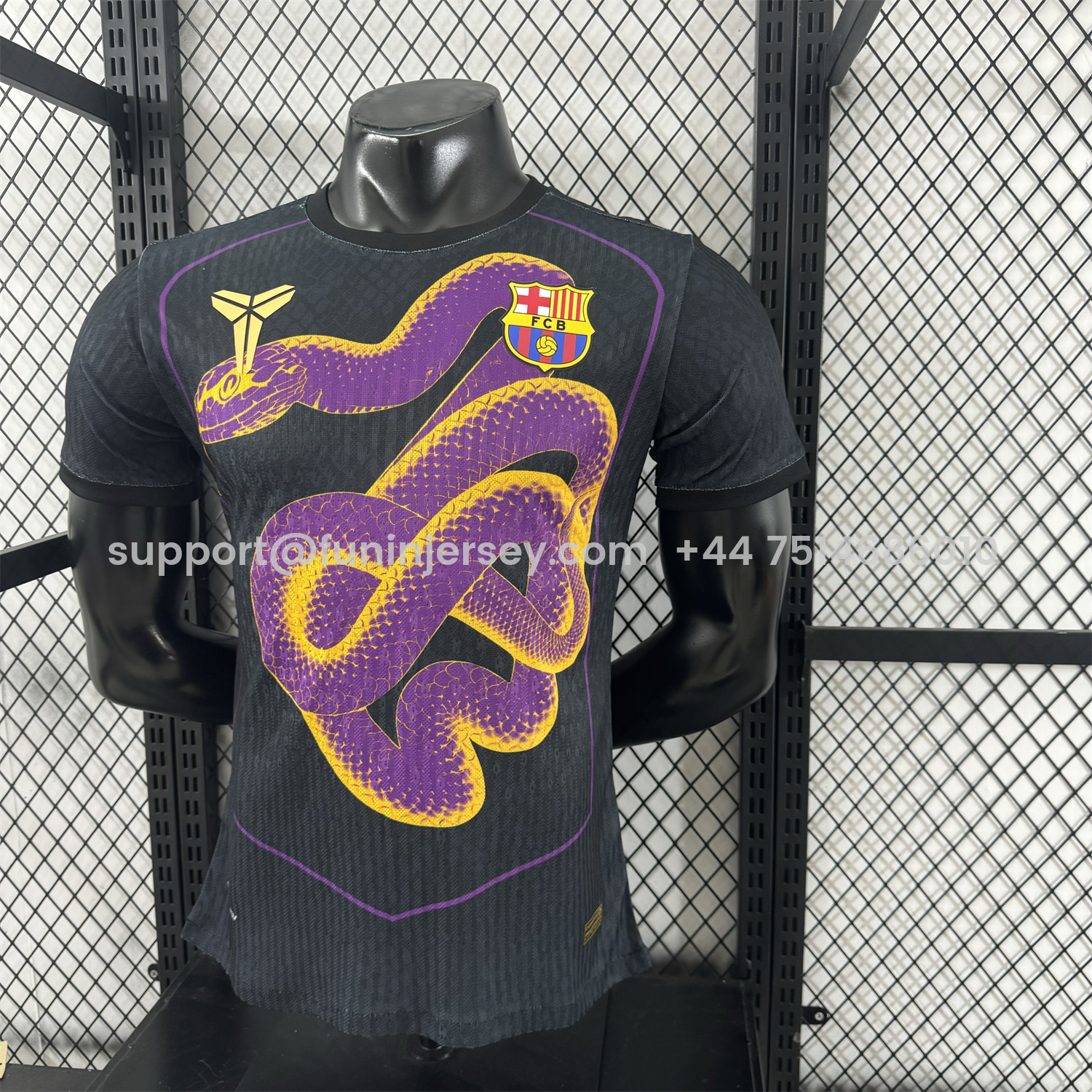 Funinjersey-Barcelona 25-26 Purple Mamba Snake Black Special Jersey - Player Version