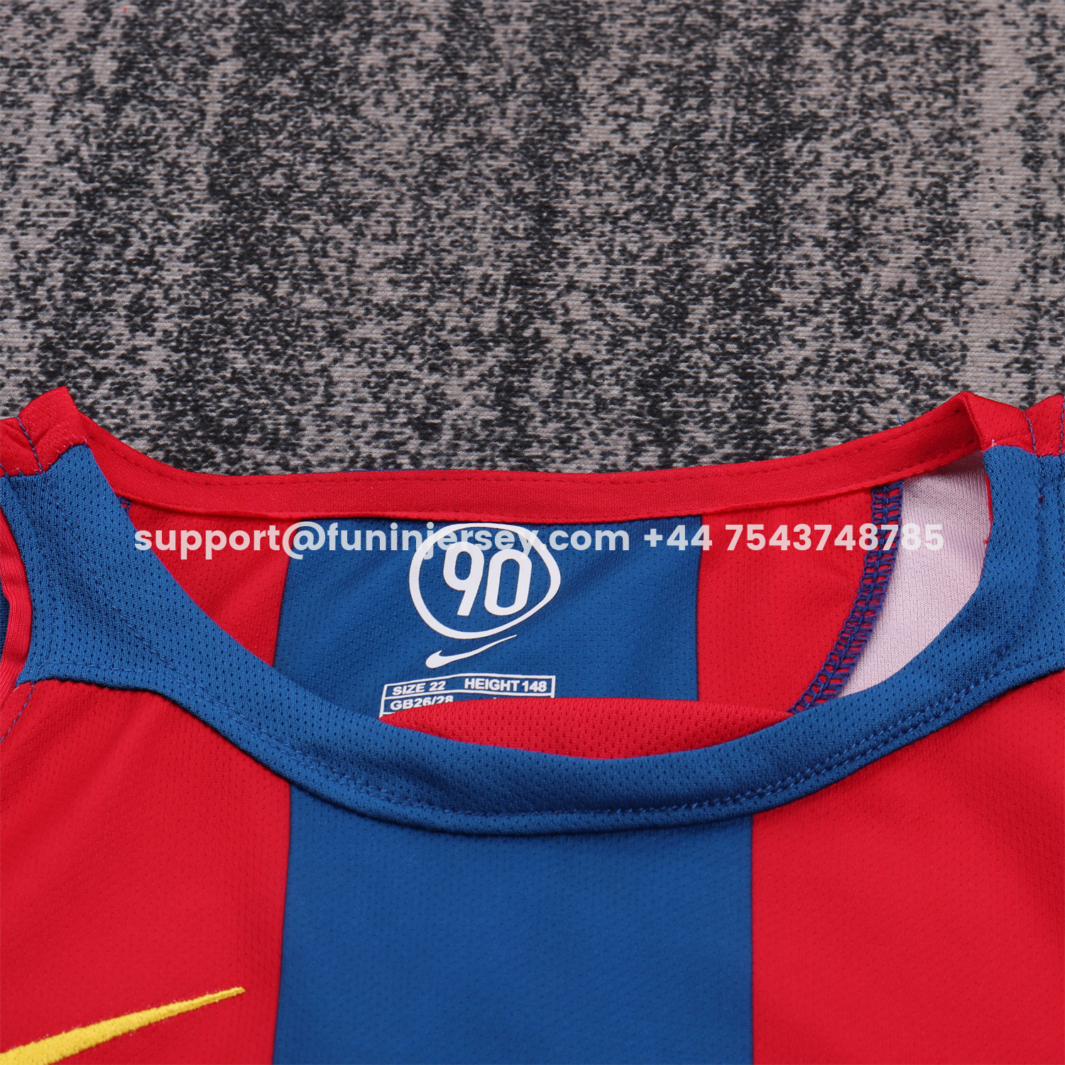Funinjersey-Retro Barcelona 2004-05 Home Kids Kit