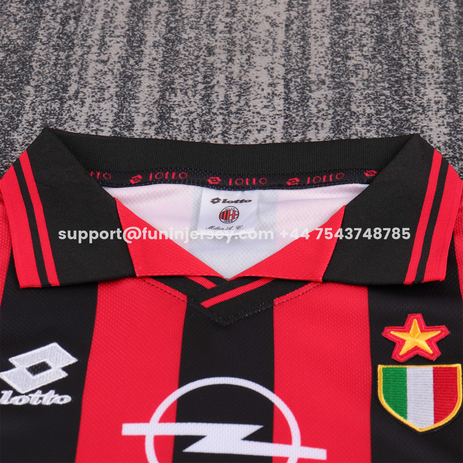 Funinjersey-Retro AC Milan 1996-97 Home Kids Kit