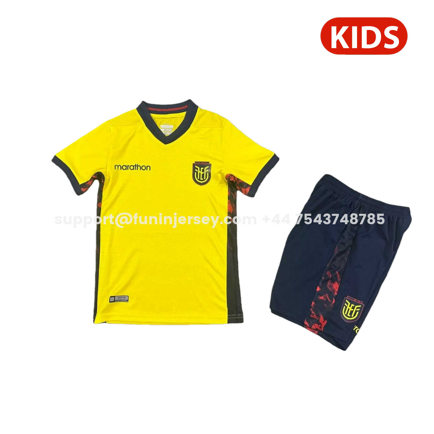 Funinjersey-Ecuador 2026 Home Kids Kit