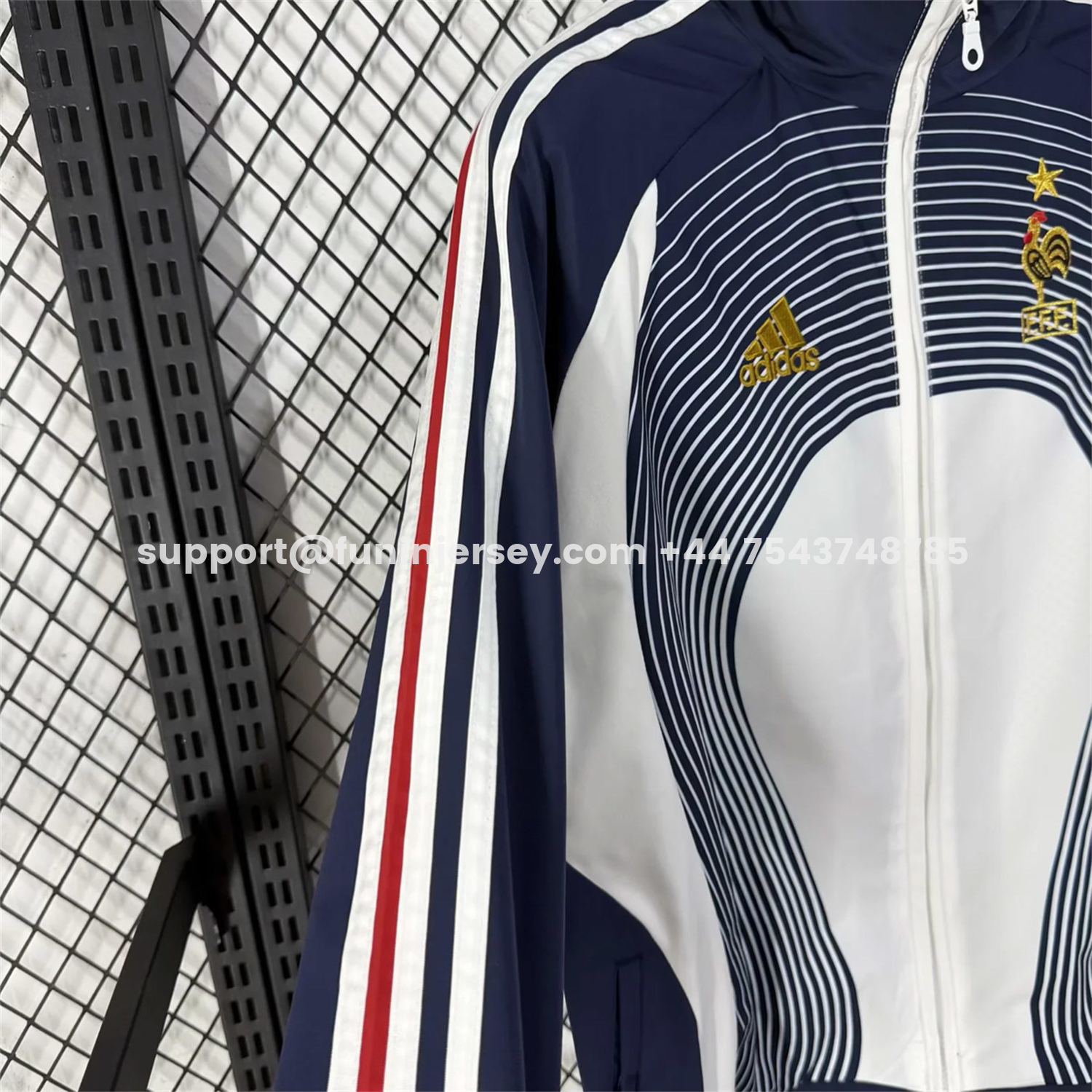 Funinjersey-France 2026 Windbreaker Jacket - Black With White