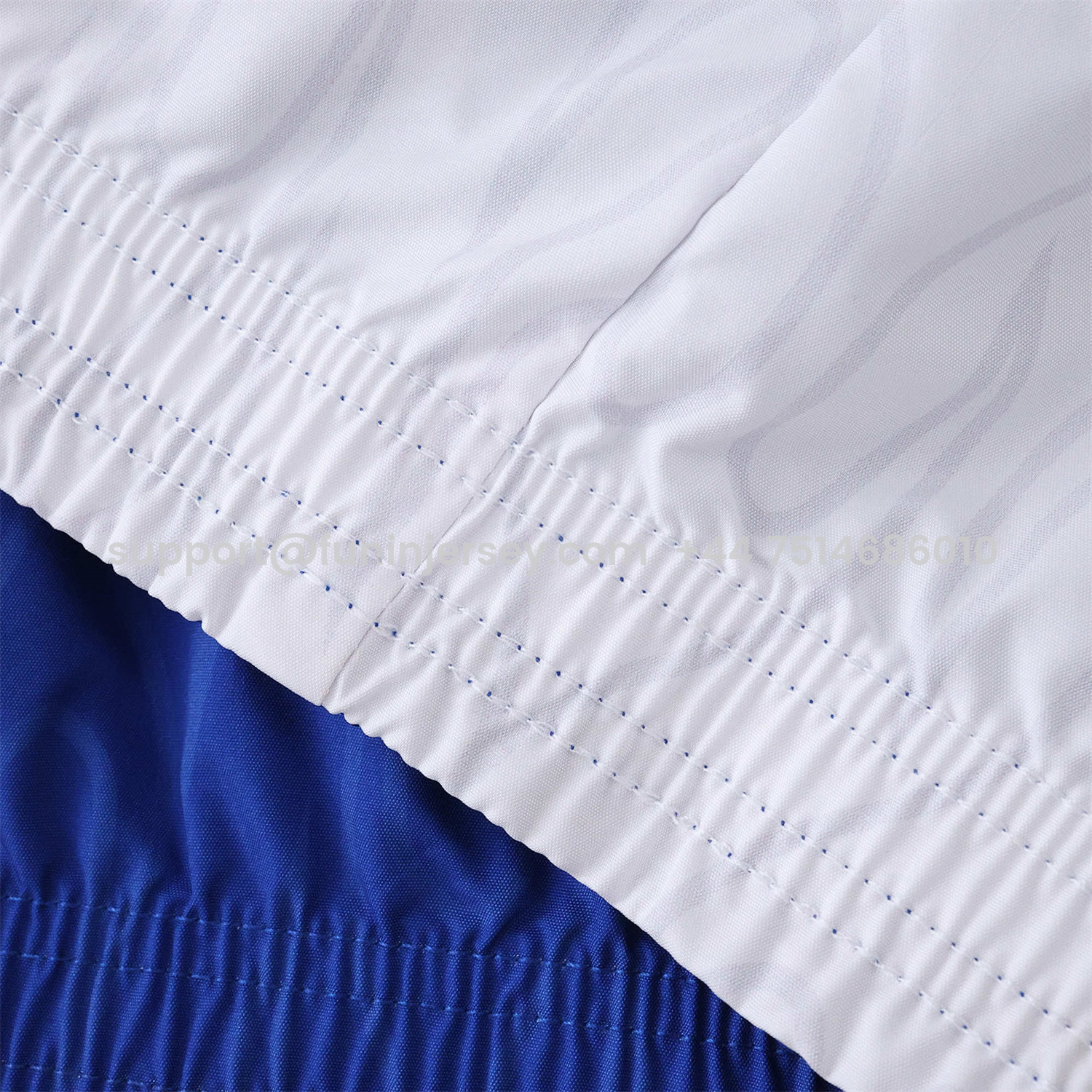 Funinjersey-Retro Japan 1998 Throwback Double Sided Reversible Windbreaker - White & Blue