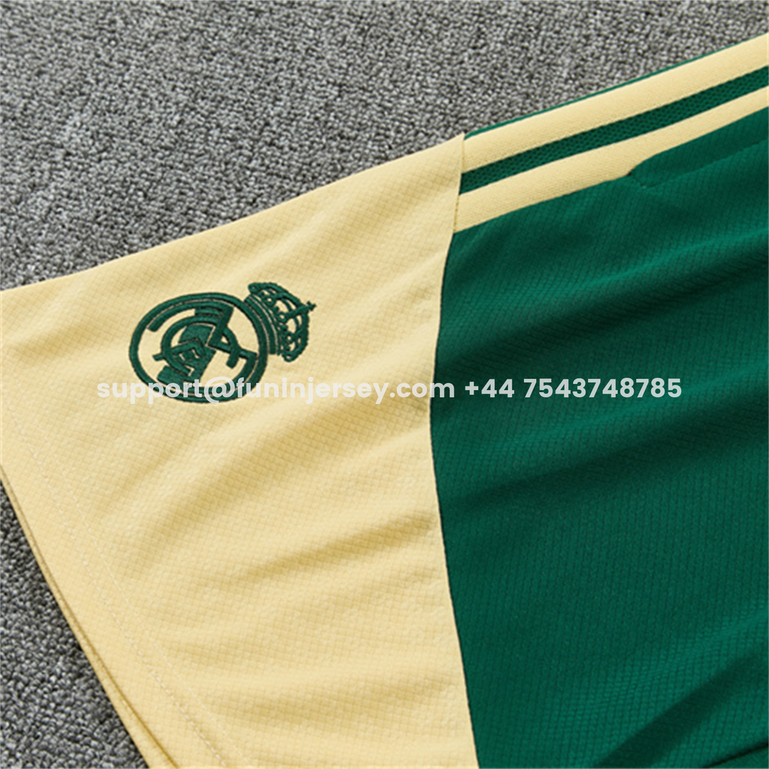 Funinjersey-Real Madrid 26-27 Short-Sleeve Training Set - Green Camouflage Top & Green Shorts