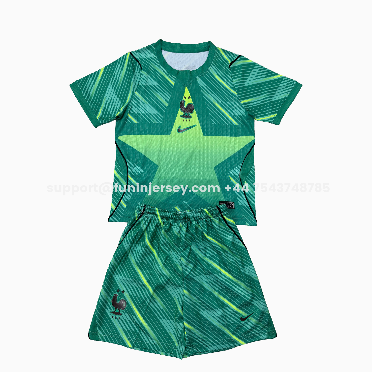 Funinjersey-France 2026 Green Goalkeeper Men's Adult Jersey Set - Fans Version