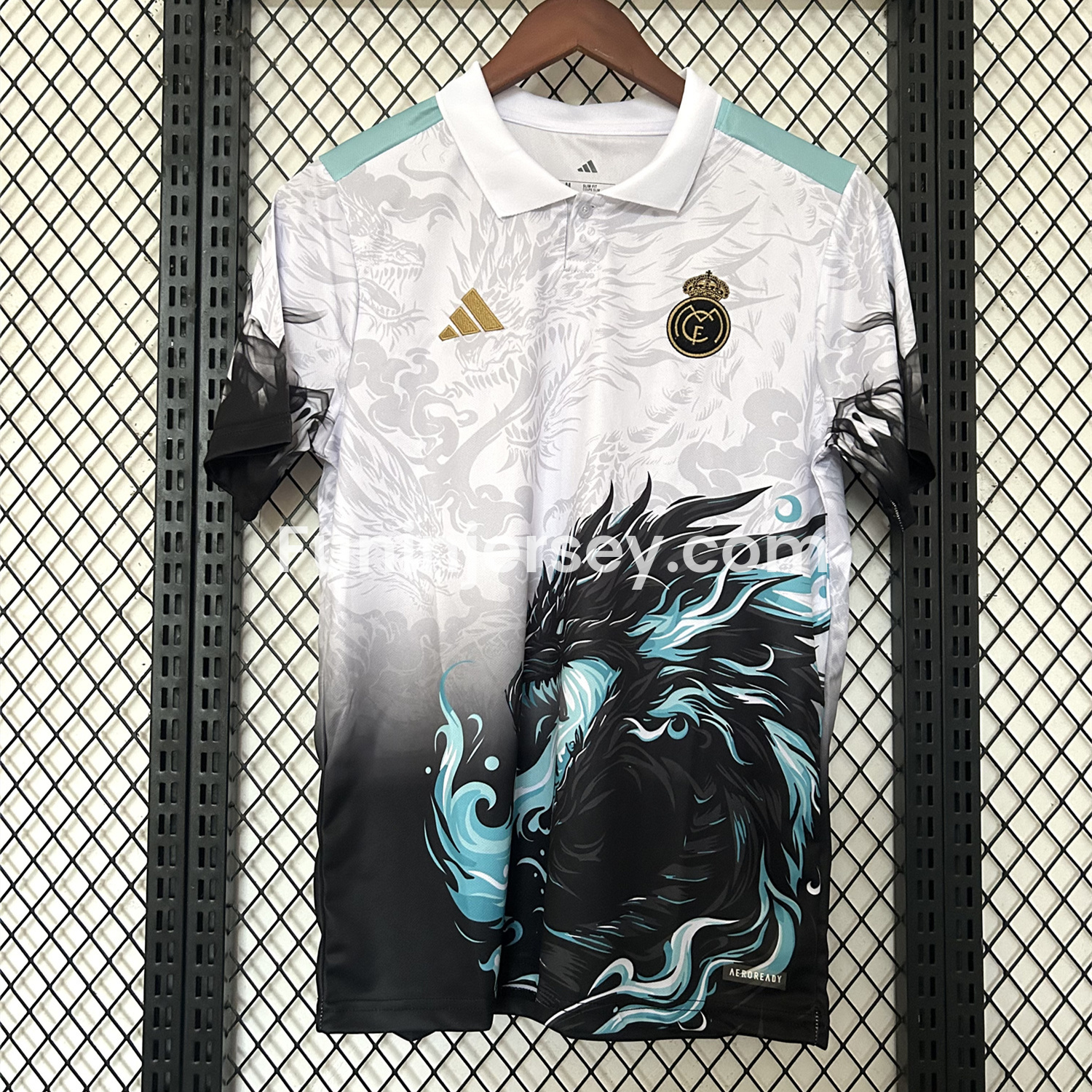 Funinjersey-Real Madrid 25-26 Blue Fire Black Dragon Special Edition Jersey - Fans Version