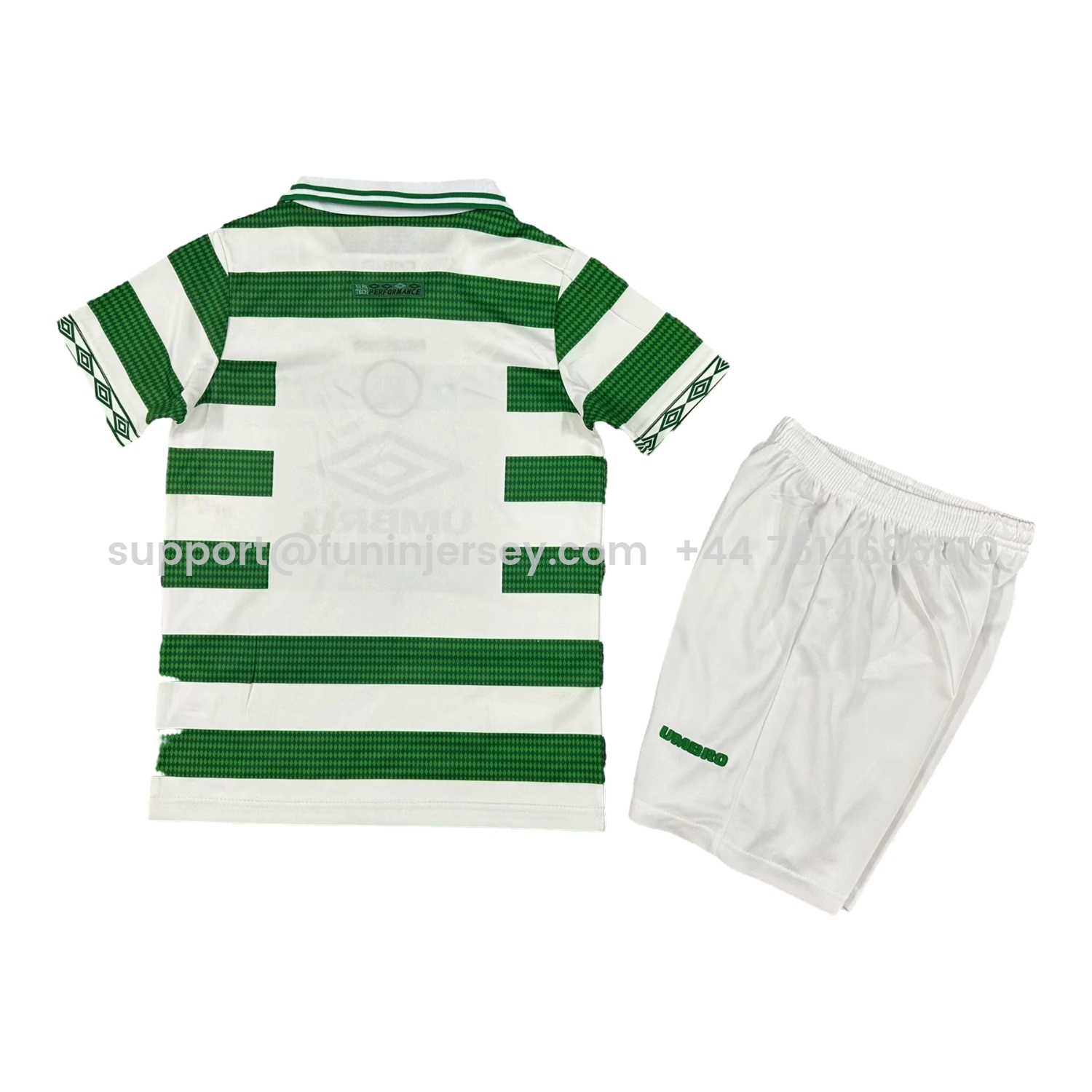 Funinjersey-Retro Celtic 1997-99 Home Kids Kit