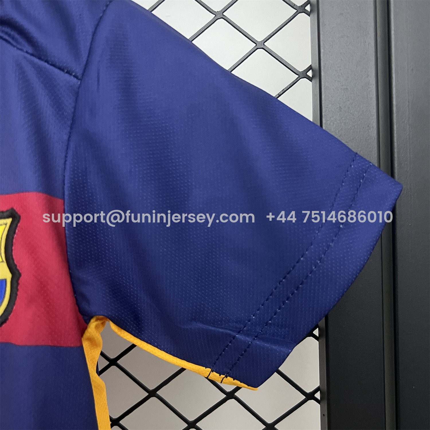 Funinjersey-Retro Barcelona 2015-16 Home Kids Kit