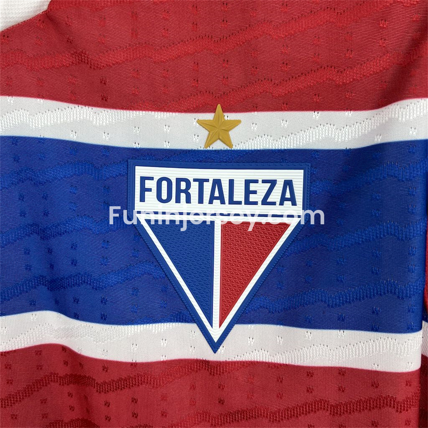 Funinjersey-Fortaleza 25-26 Home Red Blue Stripes Jersey - Fans Version