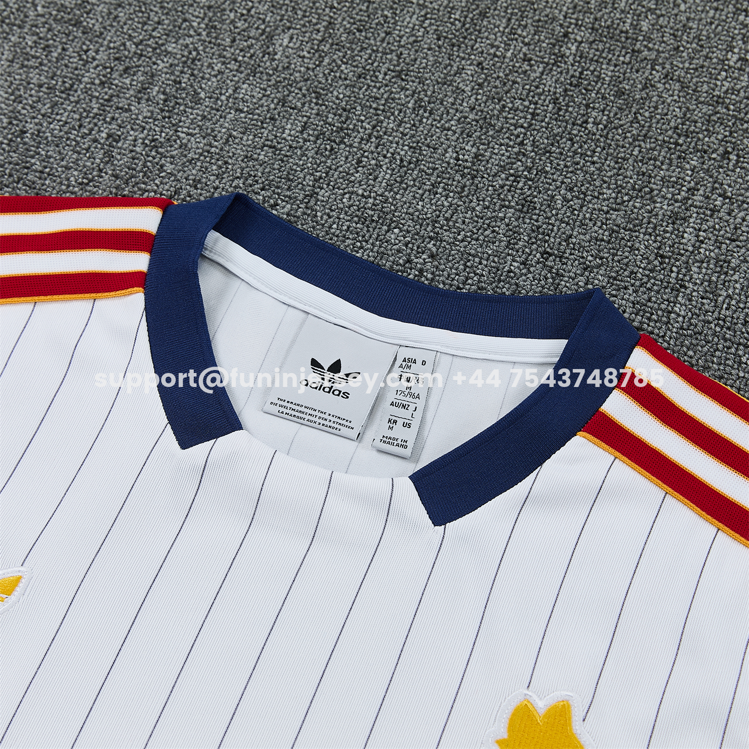 Funinjersey-Roma 25-26 Retro Style Vest Training Set - White With Red Details Top & Pants
