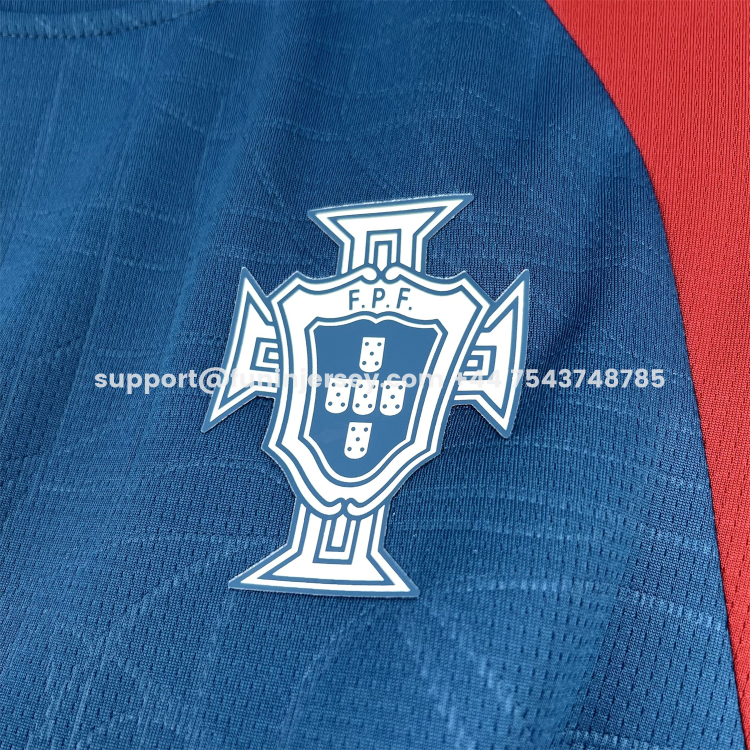 Funinjersey-Portugal 2026 Muted Blue With Emerald Green Pre-Match Jersey - Fans Version