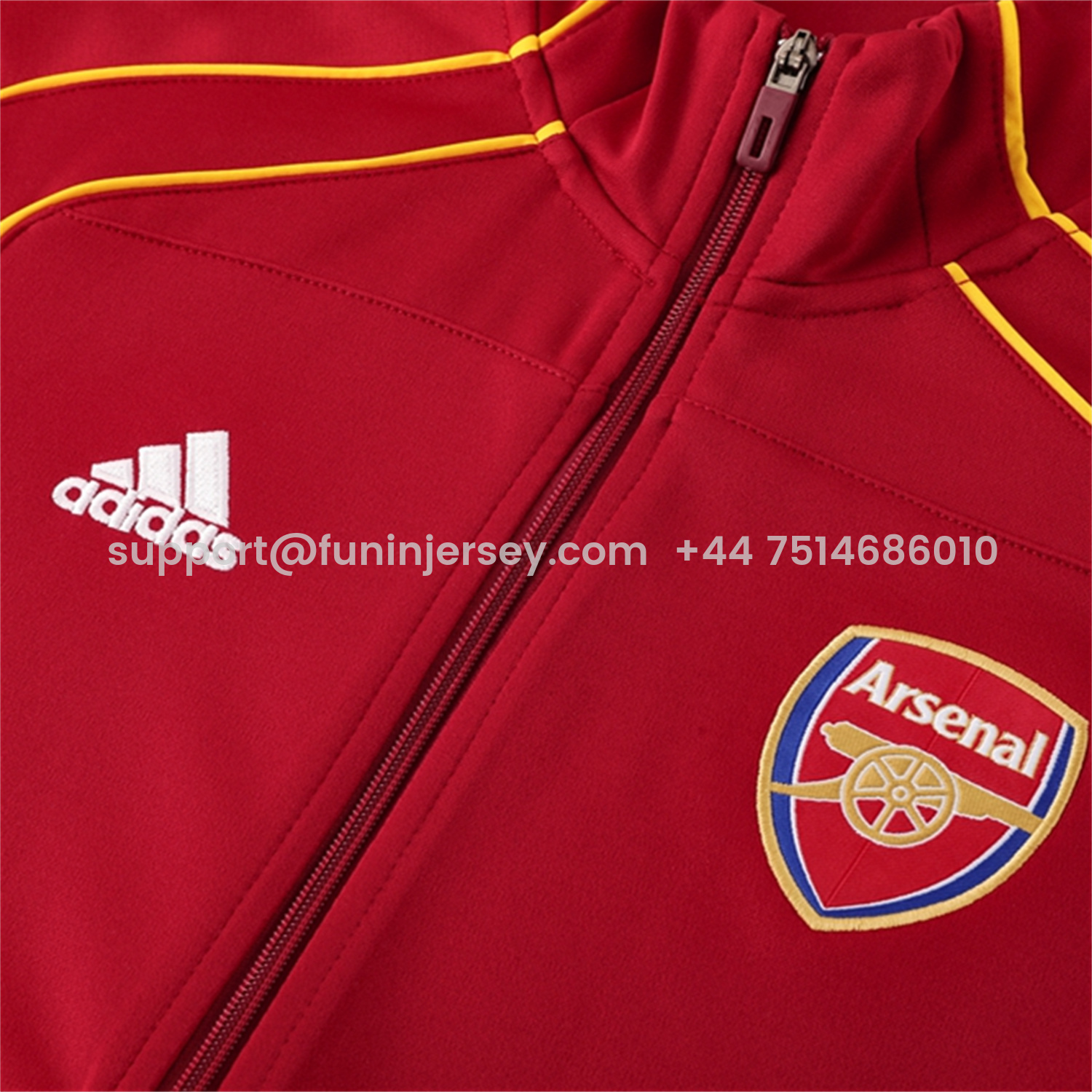 Funinjersey-Arsenal 25-26 Jacket Training Tracksuit - Red Jackets & Black Pants