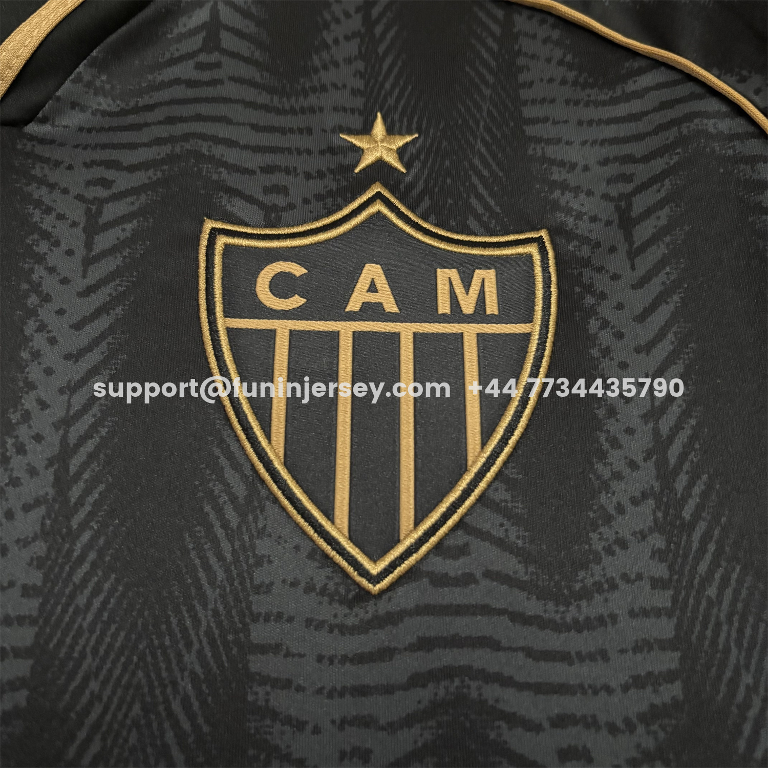 Funinjersey-Atletico Mineiro 25-26 Third Black And Gold Jersey - Fans Version
