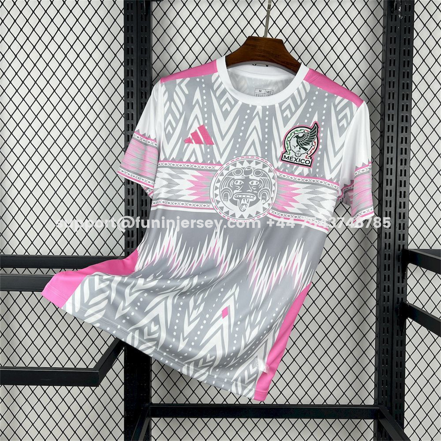 Funinjersey-Mexico 25-26 Feathered Serpent Pink And Grey Special Jersey - Fans Version