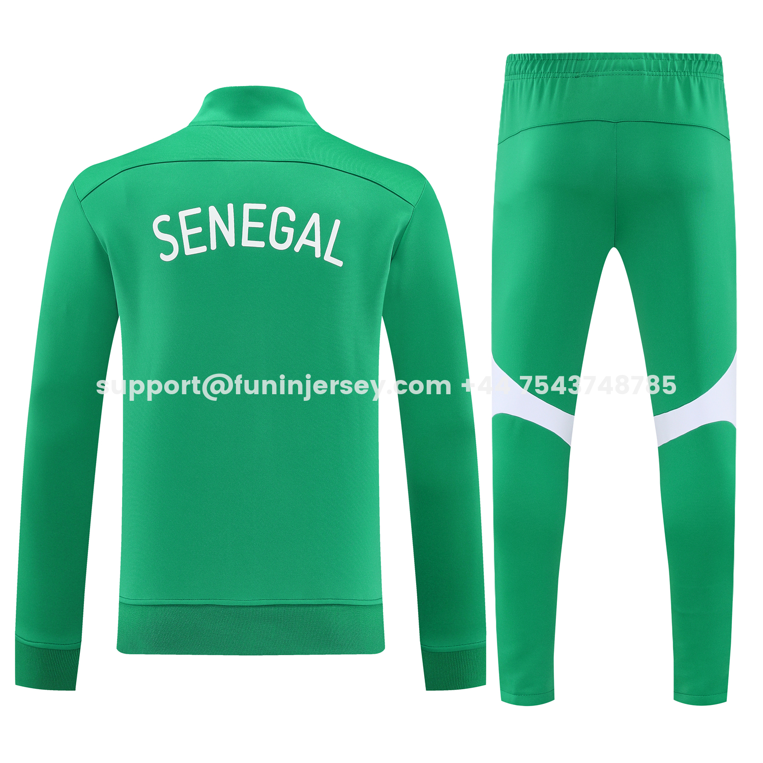 Funinjersey-Senegal 2026 Jacket Training Tracksuit - Green Jackets & Green Pants