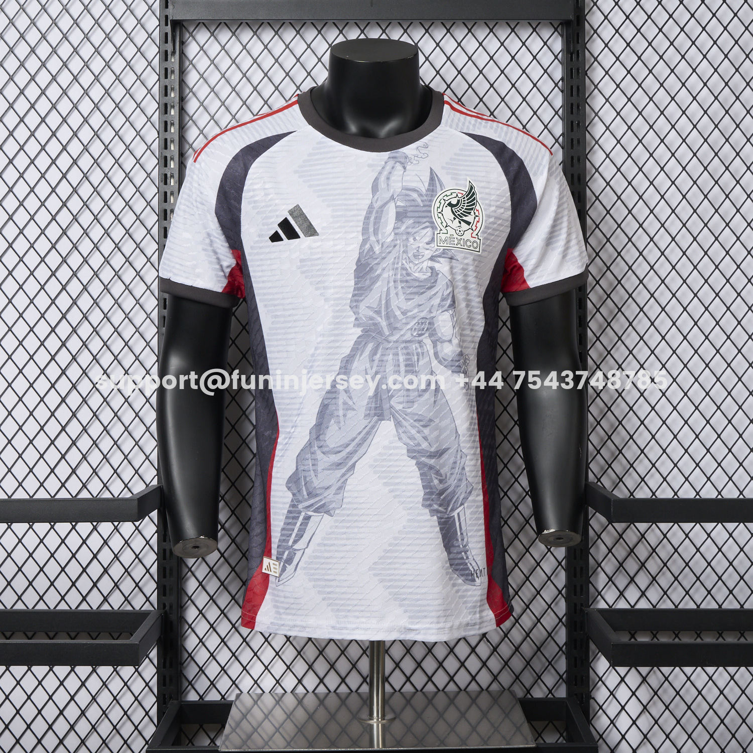 Funinjersey-Mexico 25-26 Dragon Ball Goku Sketch White Special Jersey - Player Version