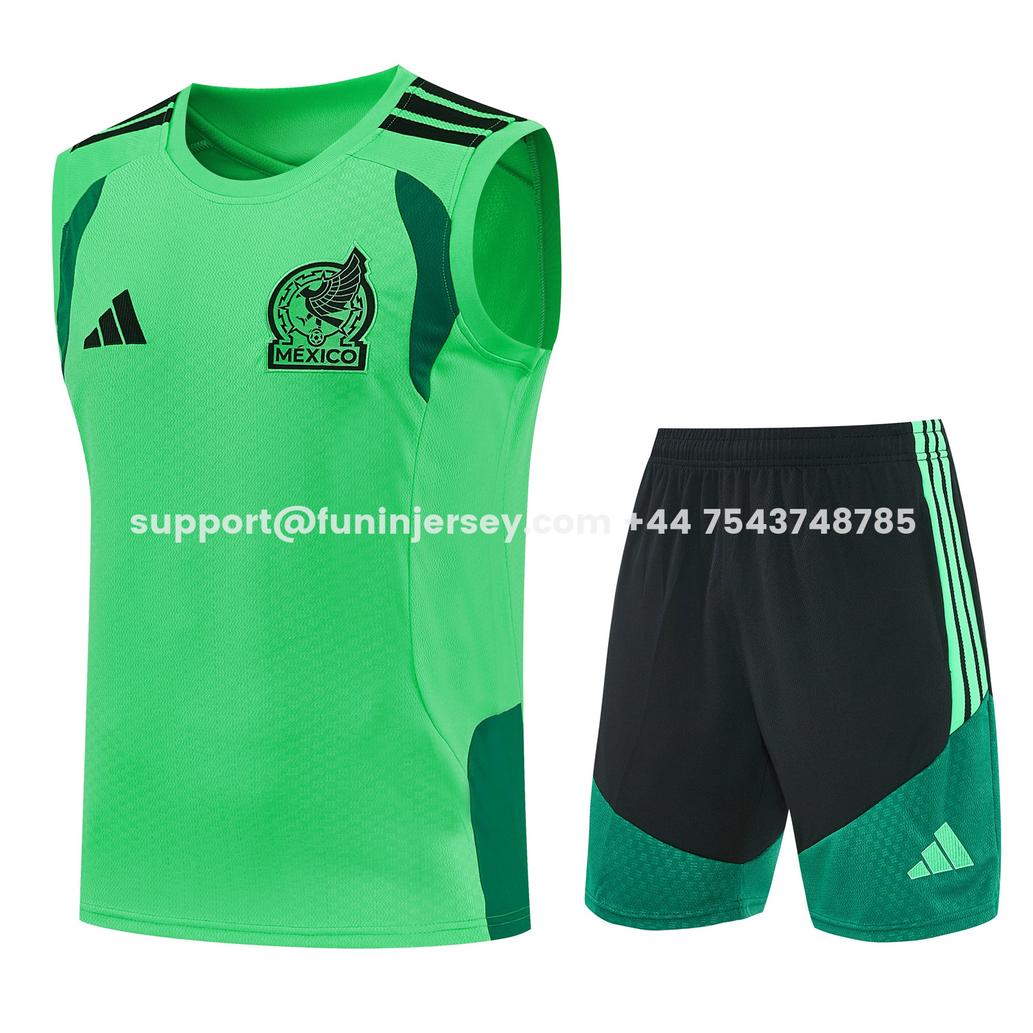 Funinjersey-Mexico 2026 Vest Training Set - Green Vest and Black Shorts