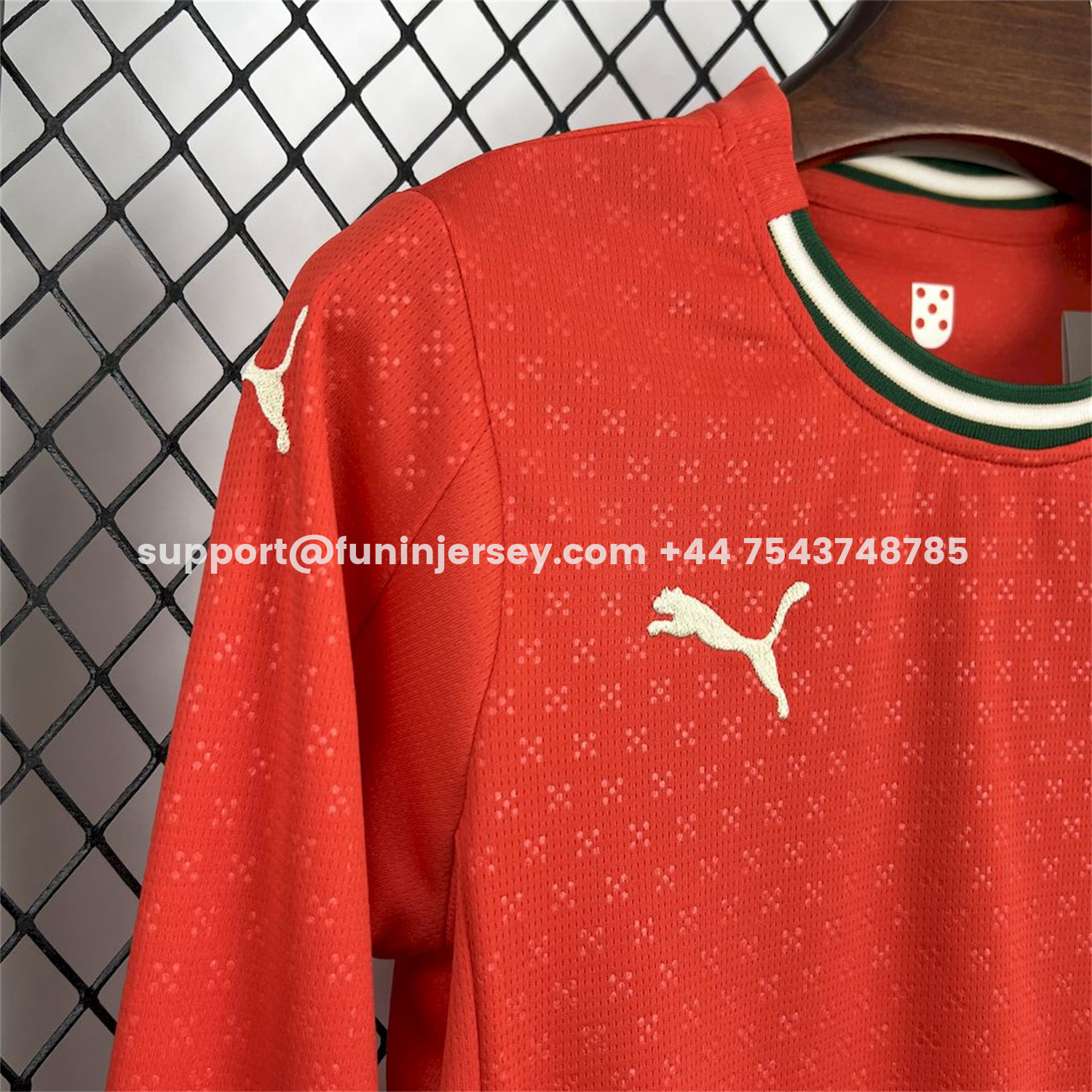 Funinjersey-Portugal 2025-26 Home Long Sleeves Kids Kit